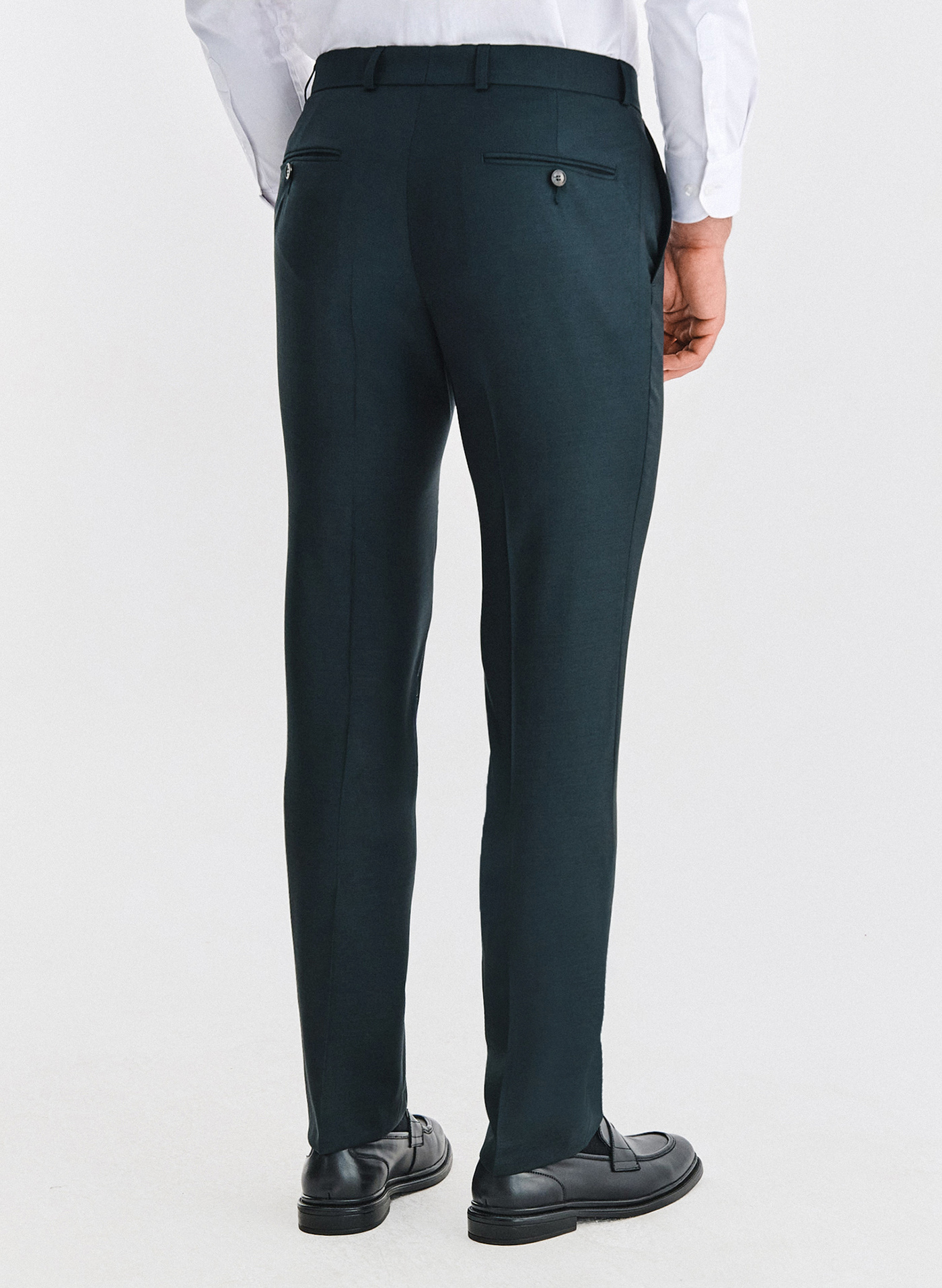 PAKO LORENTE - Wełniany zielony garnitur męski - Pako Lorente