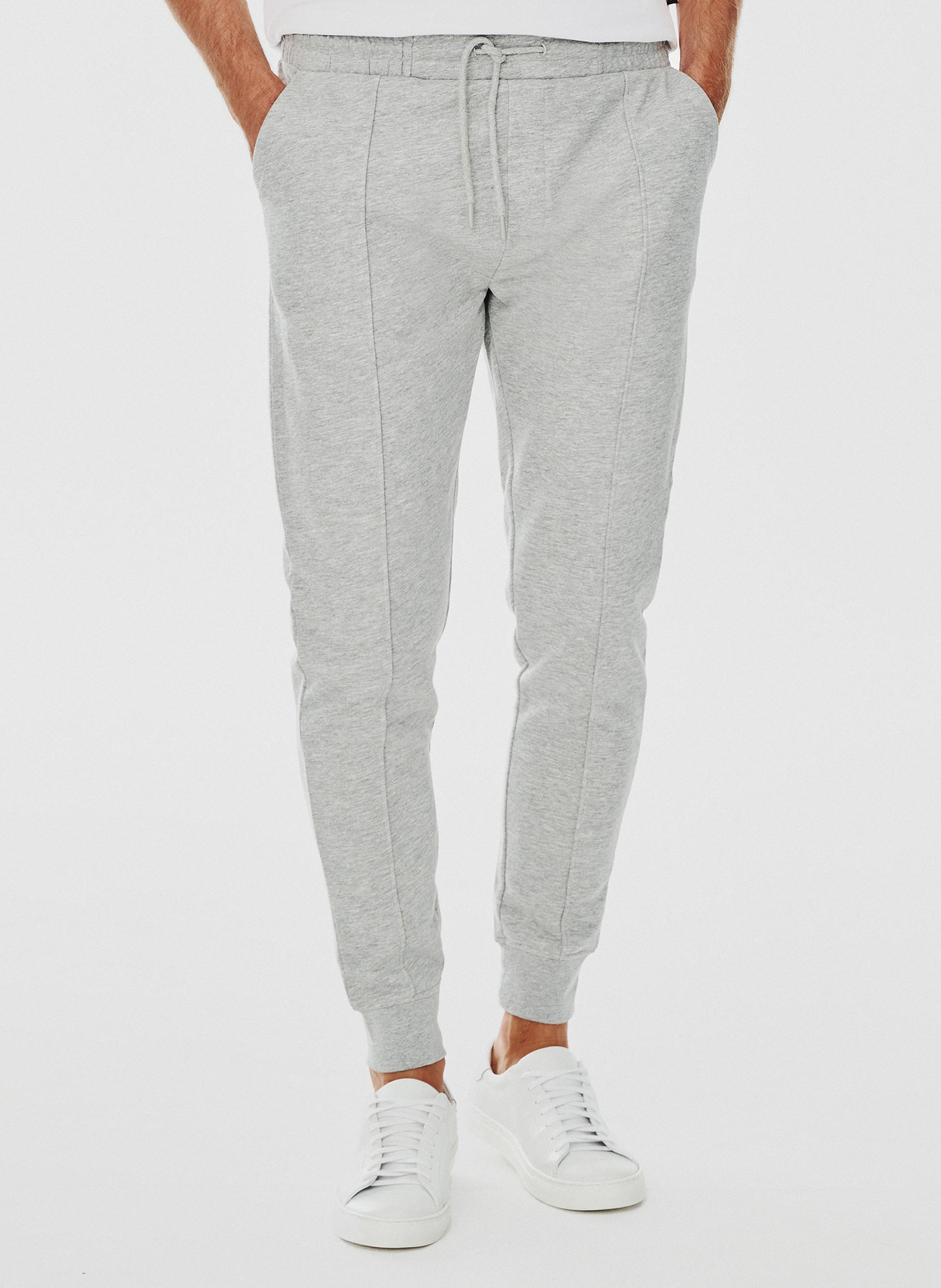 Dzianinowe spodnie dresowe w szarym kolorze - Pako Lorente