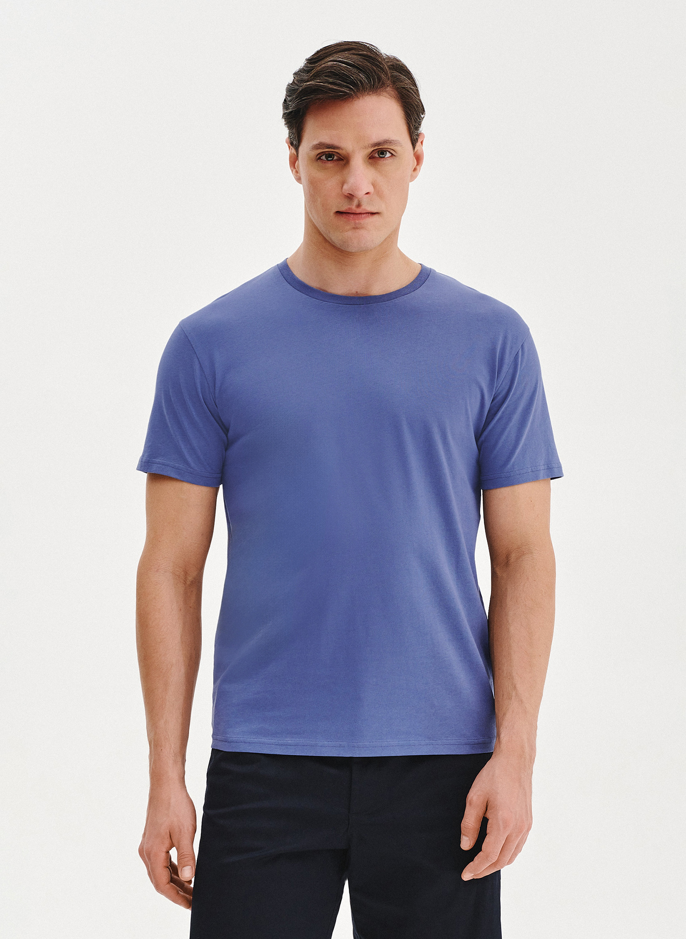 Bawełniany granatowy t-shirt - Pako Lorente