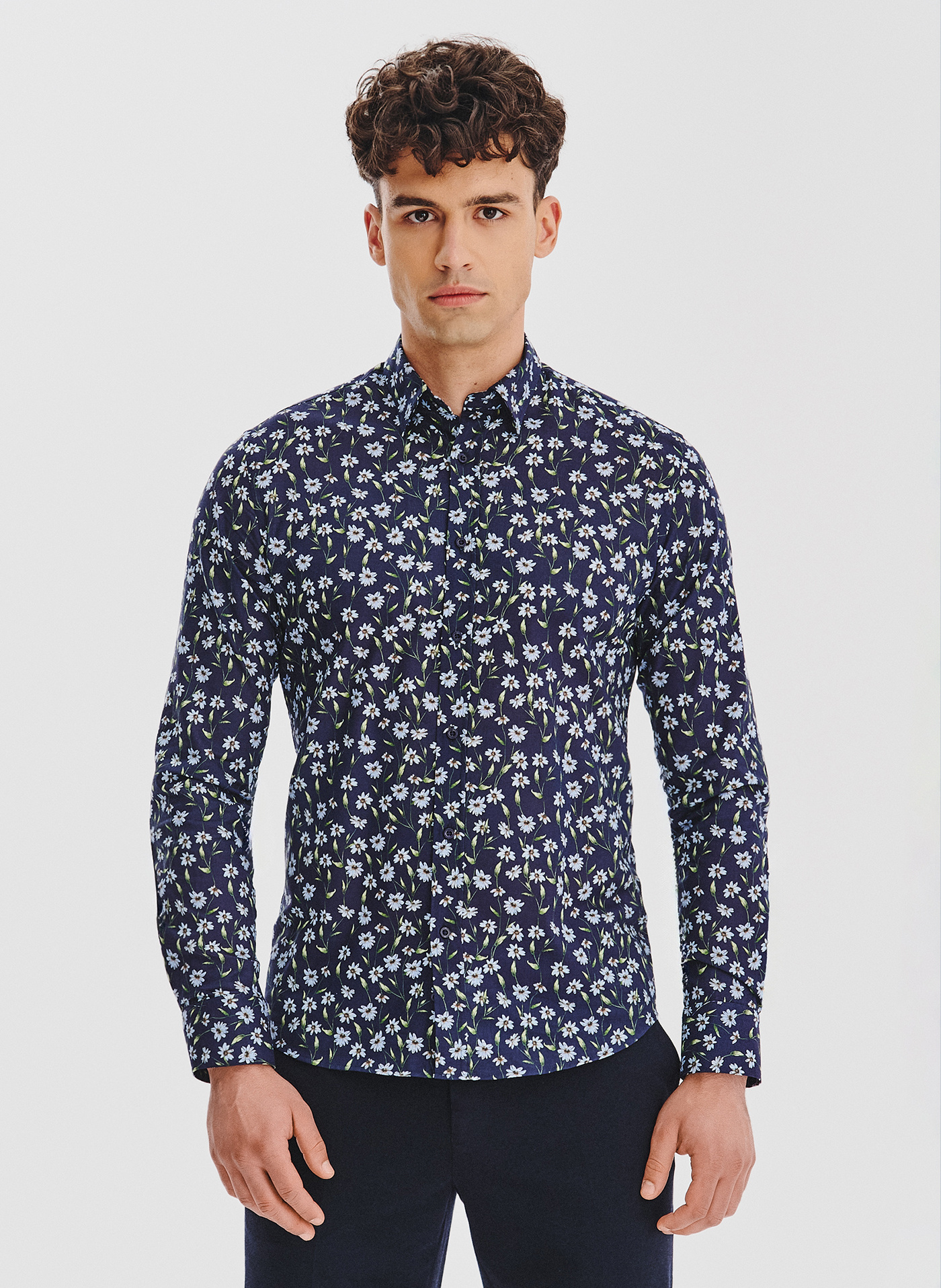 PAKO LORENTE - Bawełniana koszula w kwiaty - Pako Lorente