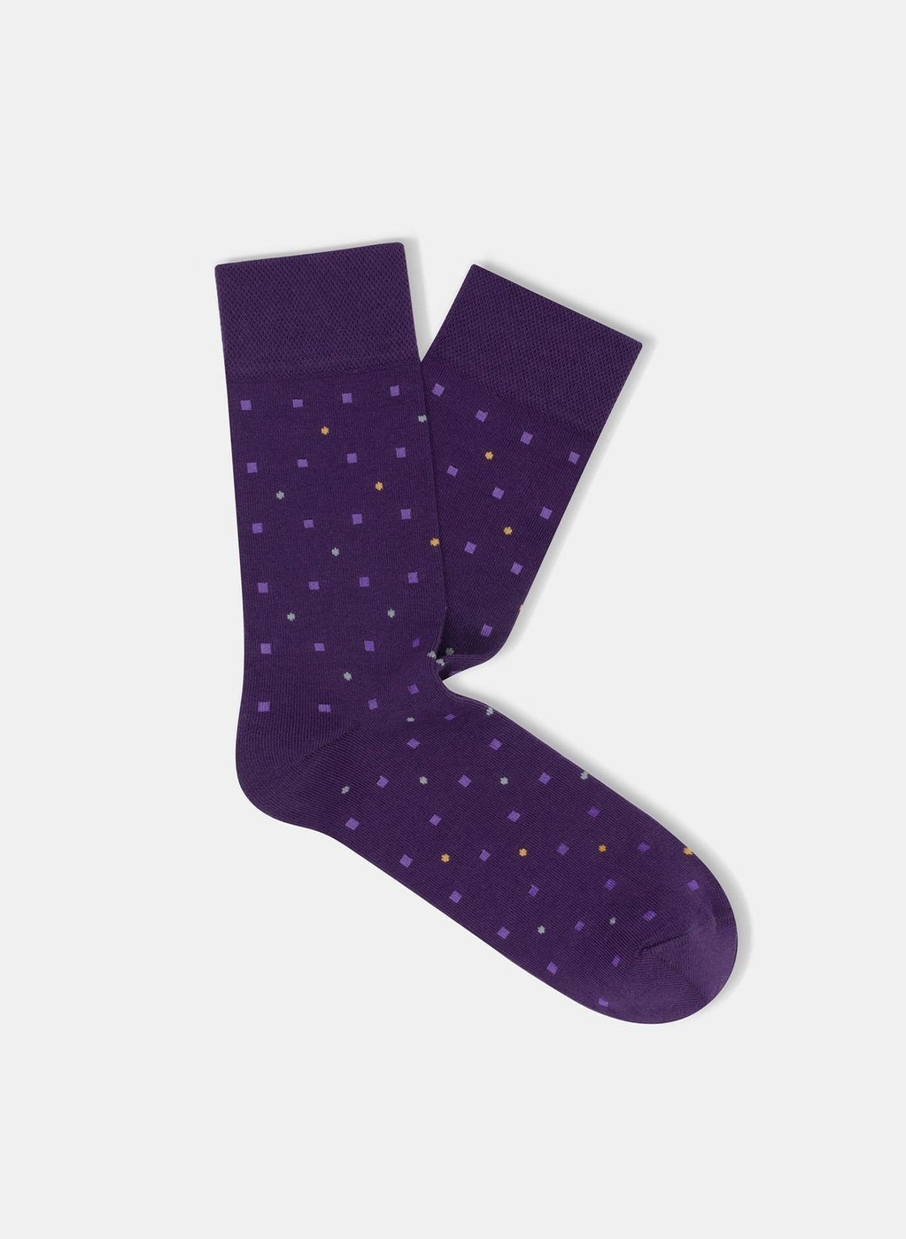 Fioletowe skarpetki w kwadraty P000B-SX-513-F - Pako Lorente