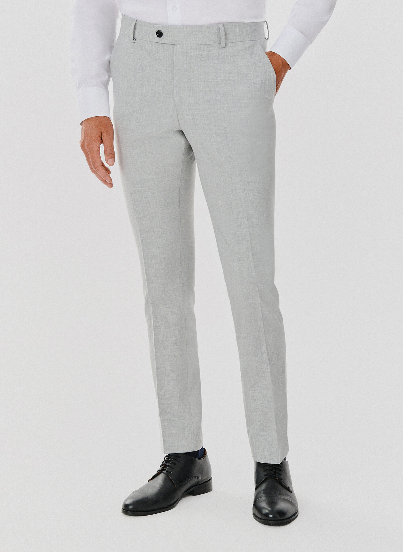 Spodnie garniturowe w kolorze jasnoszarym - Pako Lorente