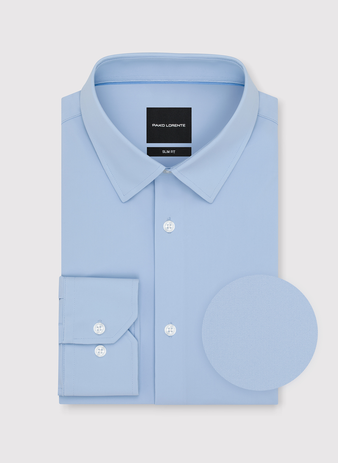 Niebieska dzianinowa koszula męska - Pako Lorente
