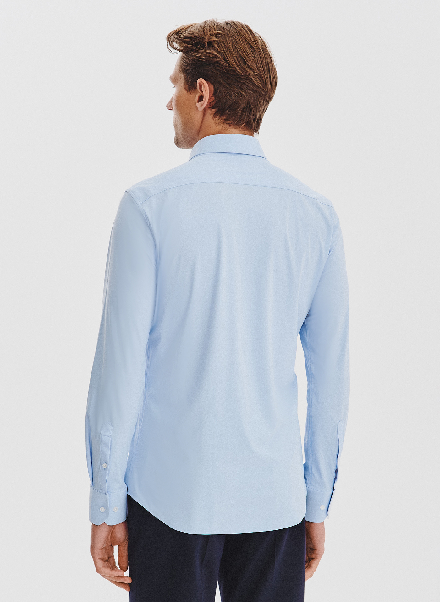 Niebieska dzianinowa koszula męska - Pako Lorente