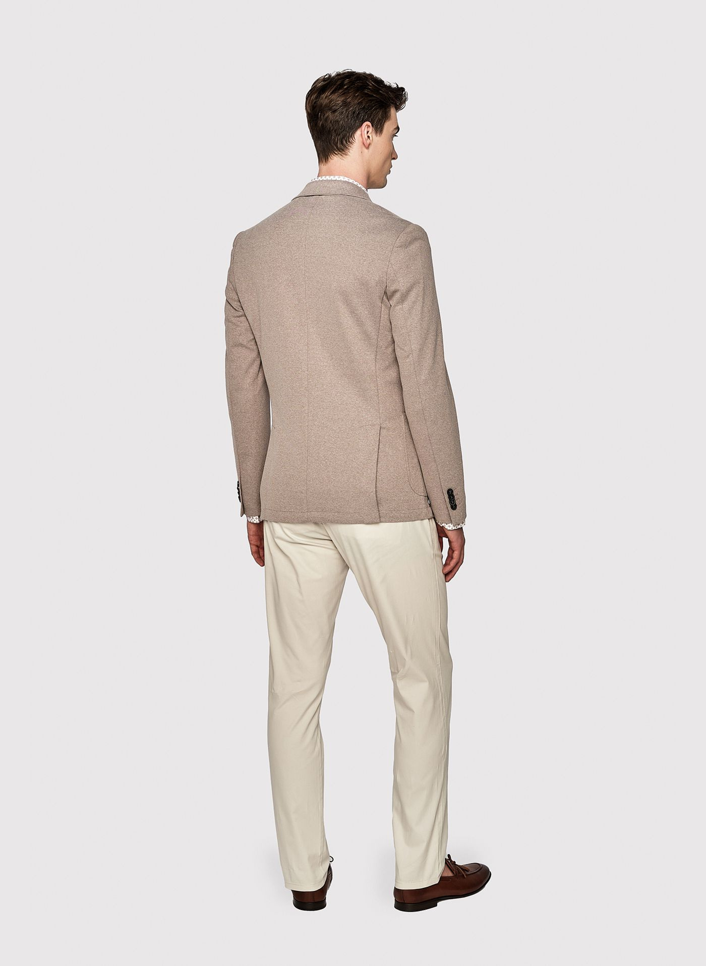 Męskie basicowe spodnie w kolorze ecru P23SB-WX-005-E-0 - Pako Lorente