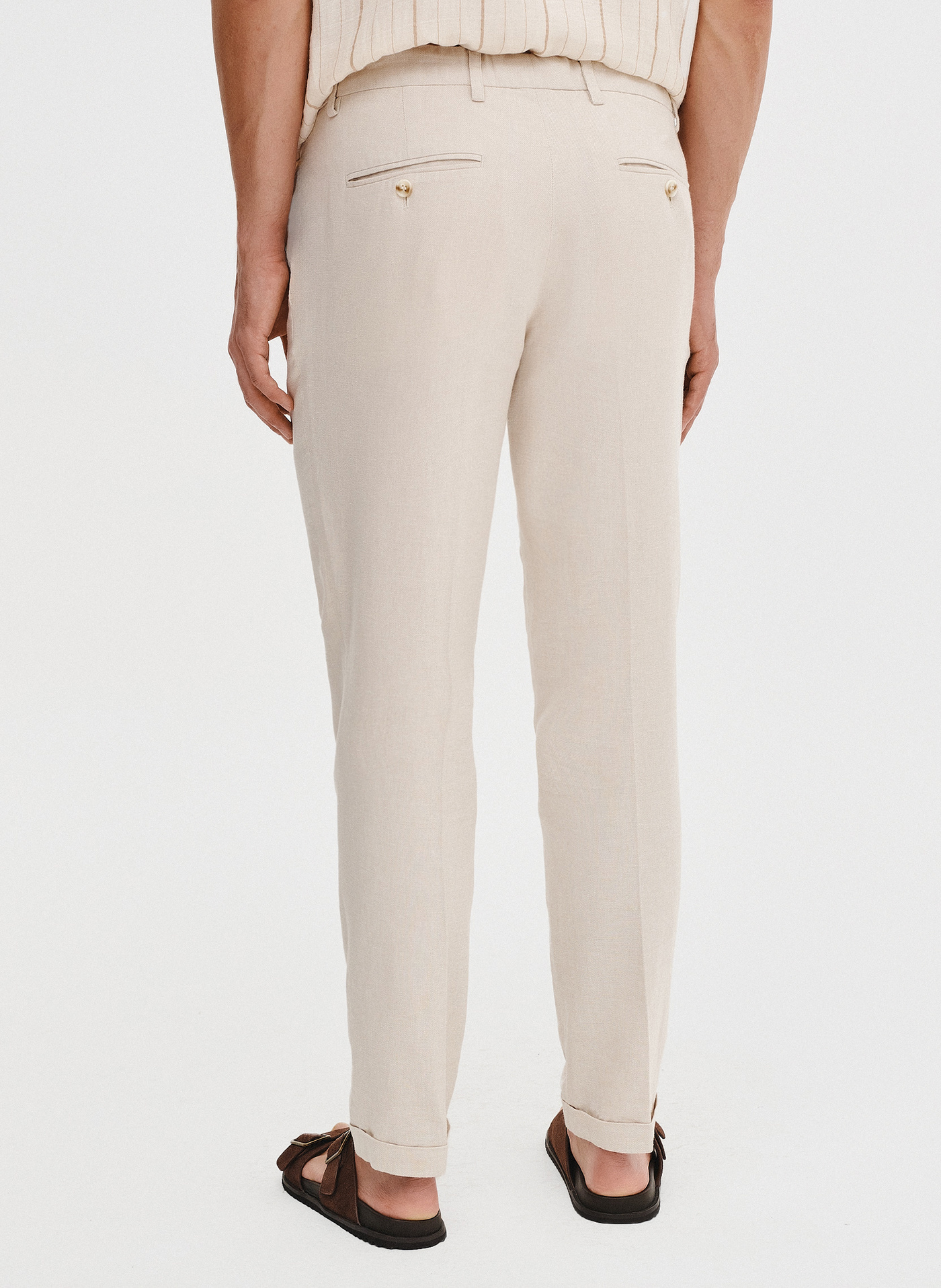 PAKO LORENTE - Lniane spodnie męskie - Pako Lorente