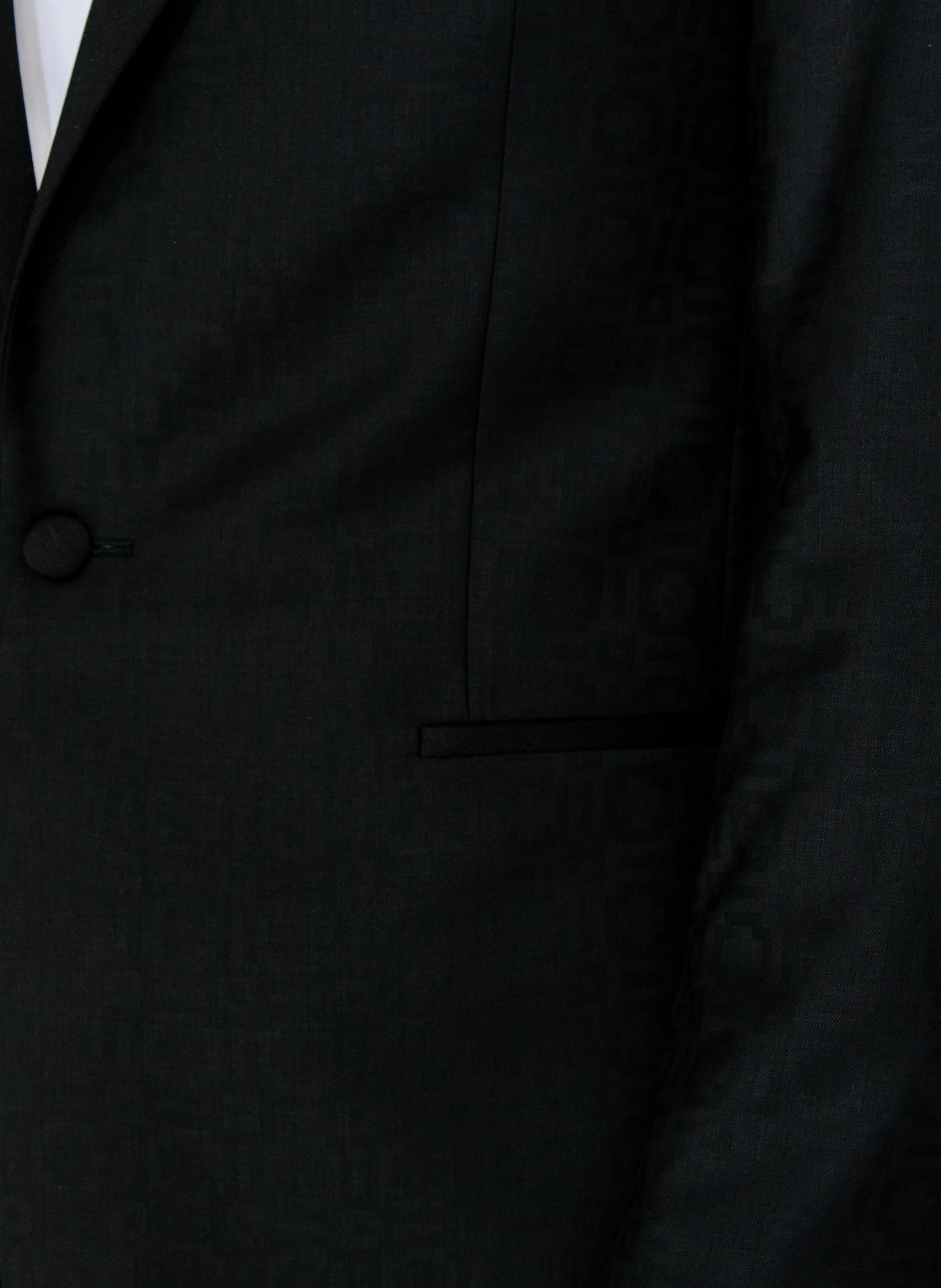 Czarna żakardowa marynarka smokingowa - Pako Lorente