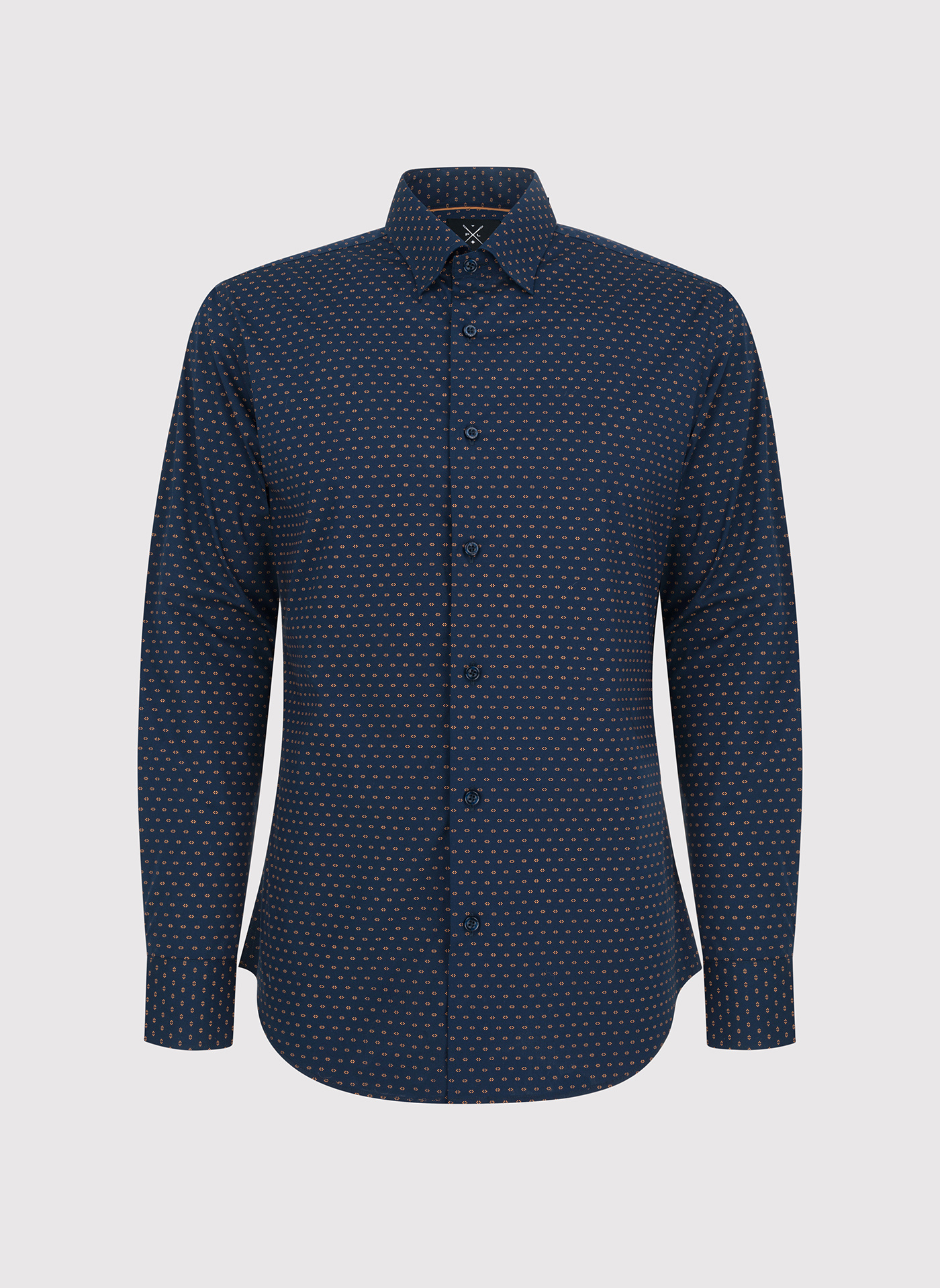 Granatowa koszula męska mikrowzór - Pako Lorente