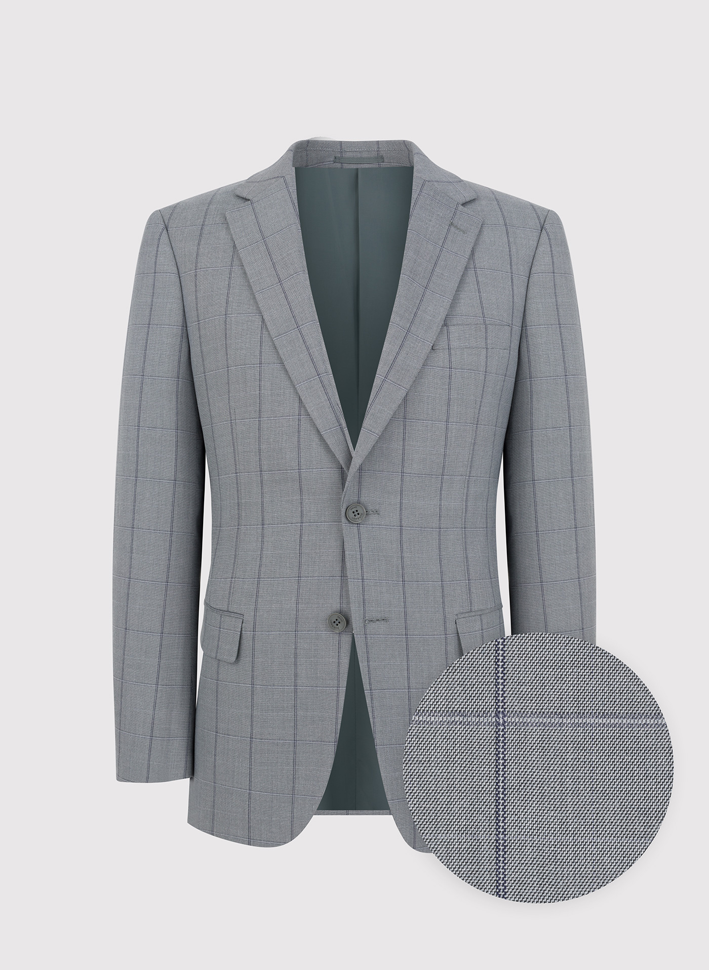 Szara marynarka garniturowa w kratę Windowpane - Pako Lorente