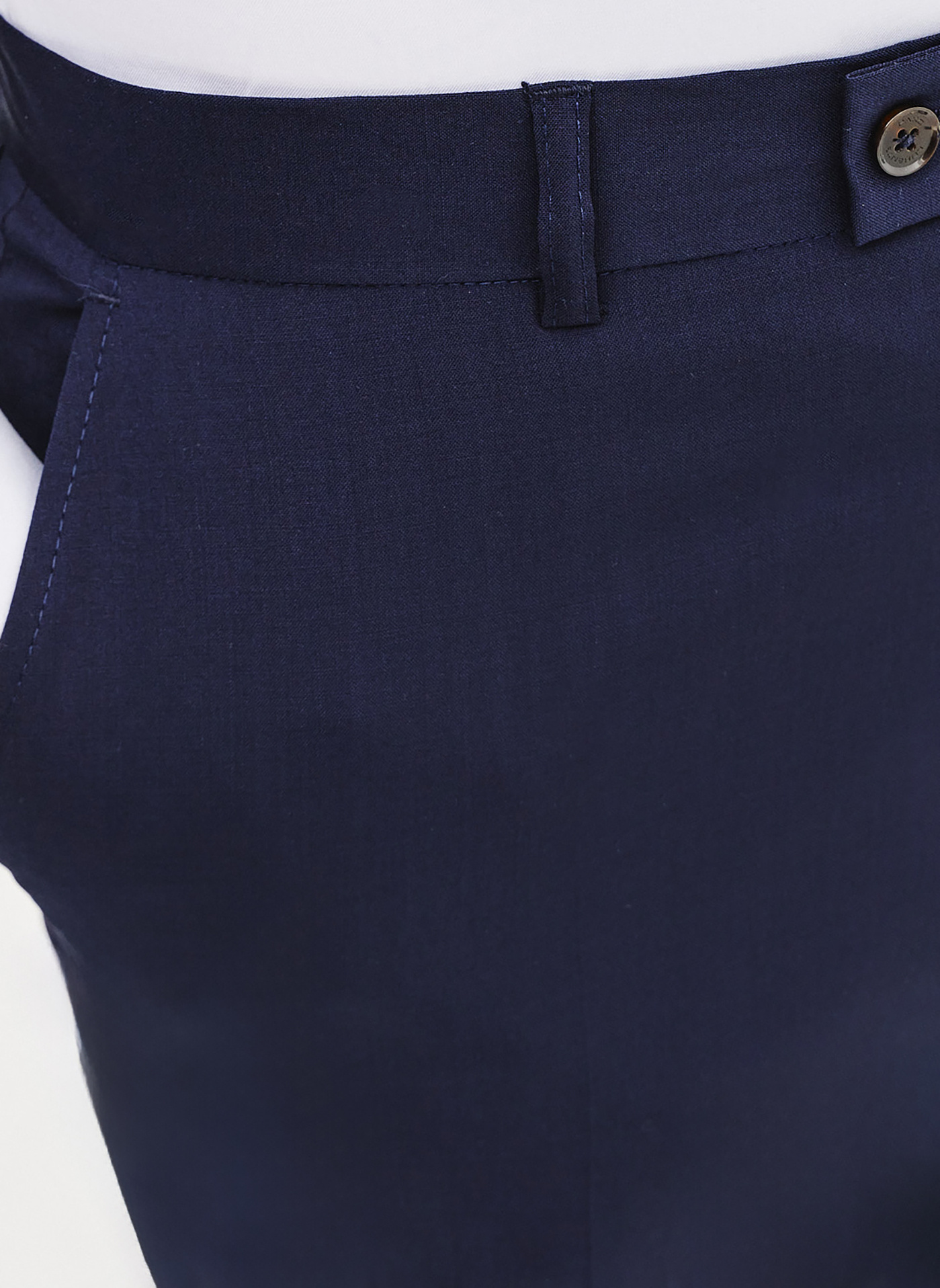 Wełniane spodnie garniturowe w kolorze granatowym - Pako Lorente