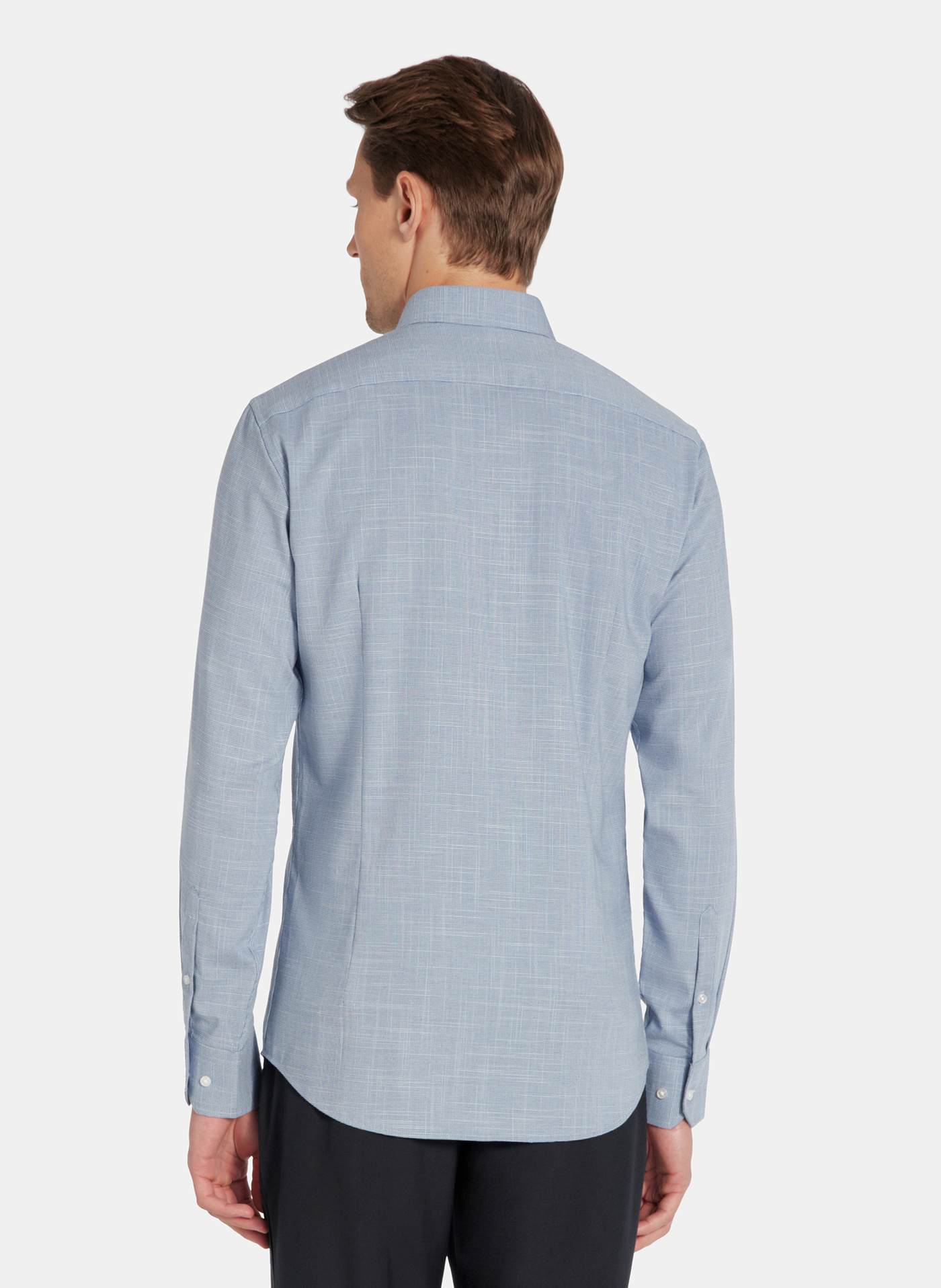 PAKO LORENTE - Granatowa koszula w drobną kratę - Pako Lorente