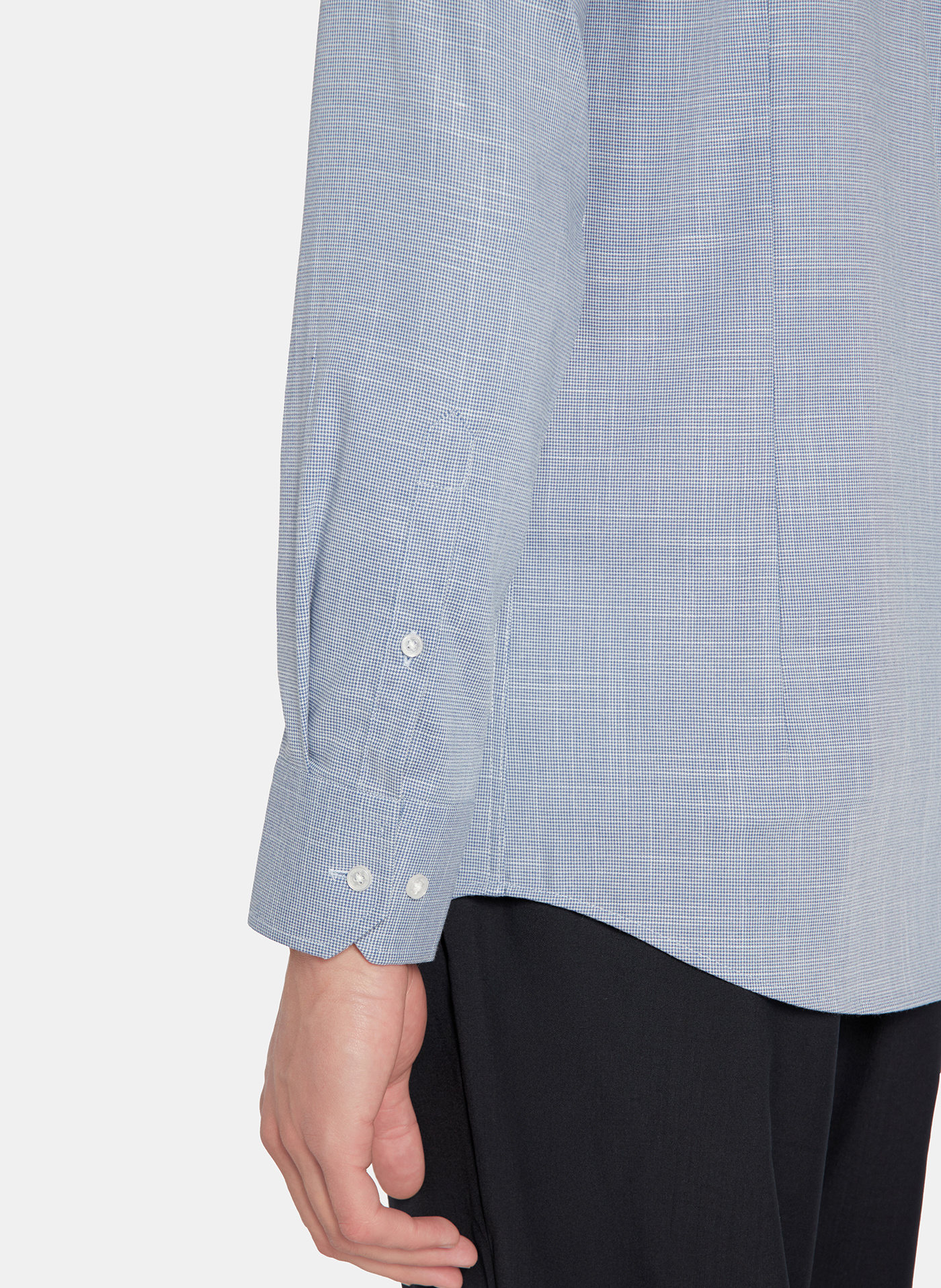 PAKO LORENTE - Granatowa koszula w drobną kratę - Pako Lorente