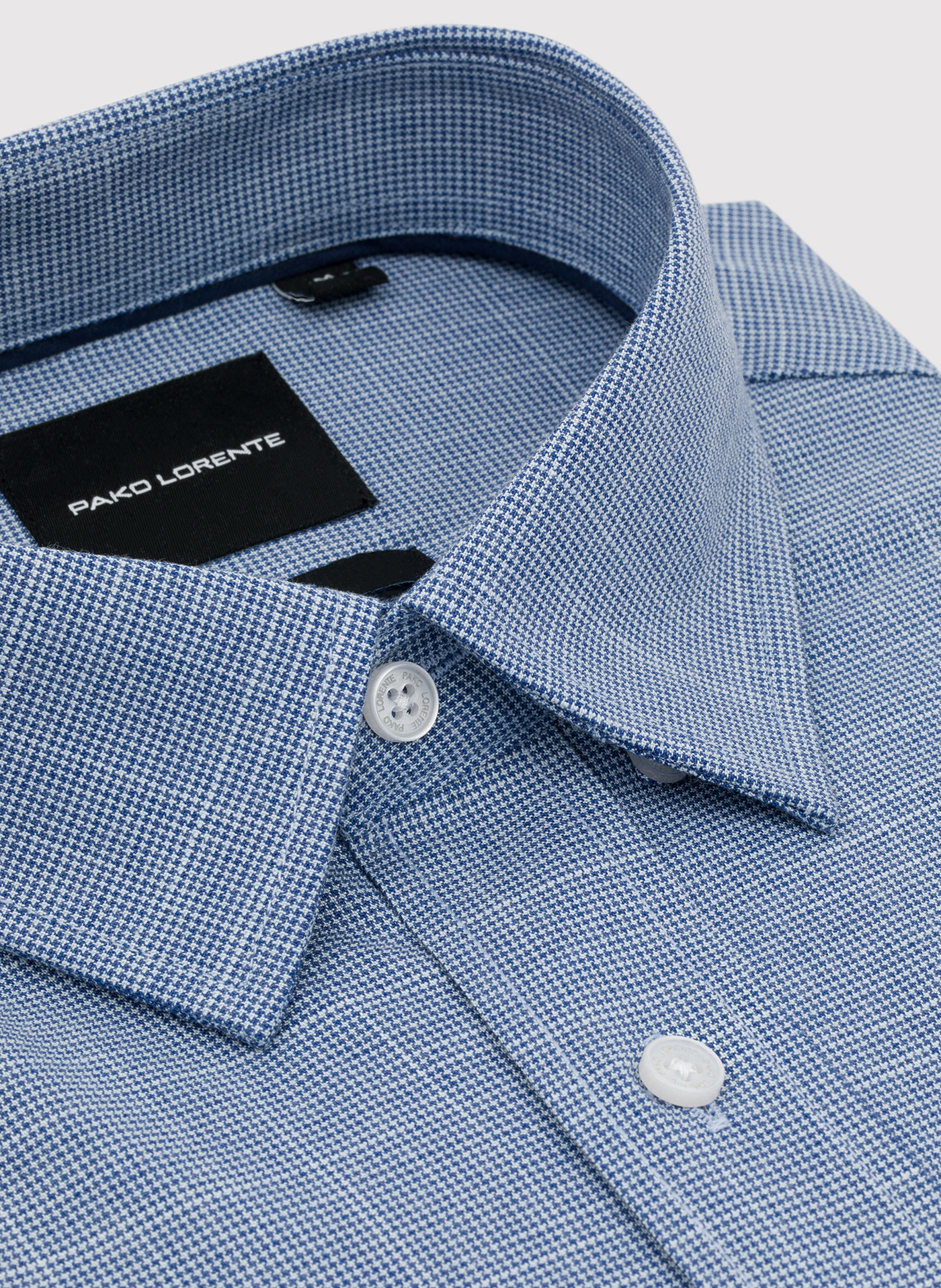 PAKO LORENTE - Granatowa koszula w drobną kratę - Pako Lorente