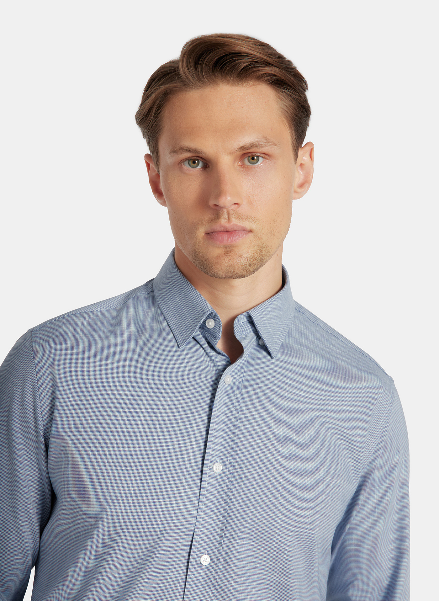 PAKO LORENTE - Granatowa koszula w drobną kratę - Pako Lorente