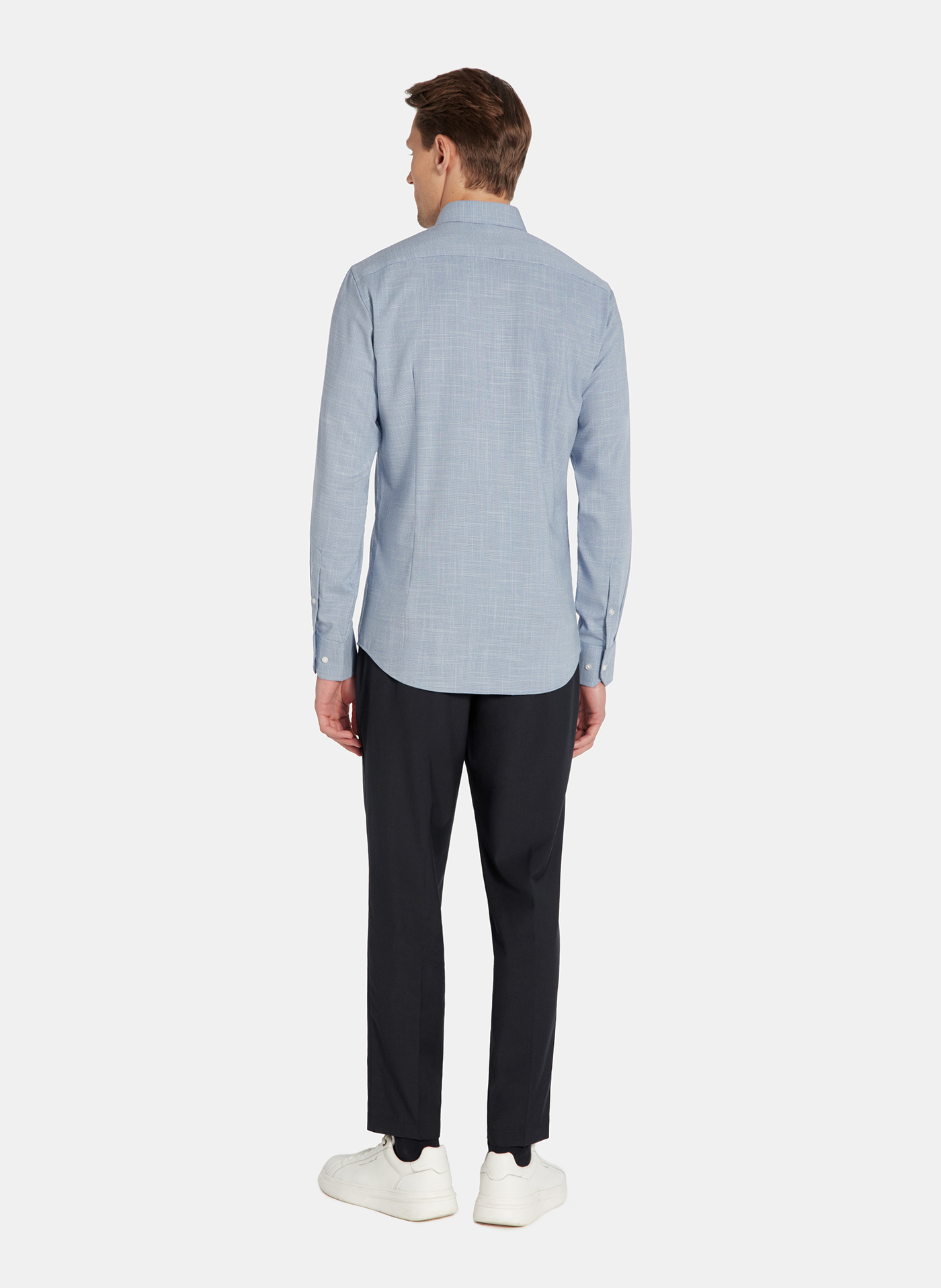 PAKO LORENTE - Granatowa koszula w drobną kratę - Pako Lorente