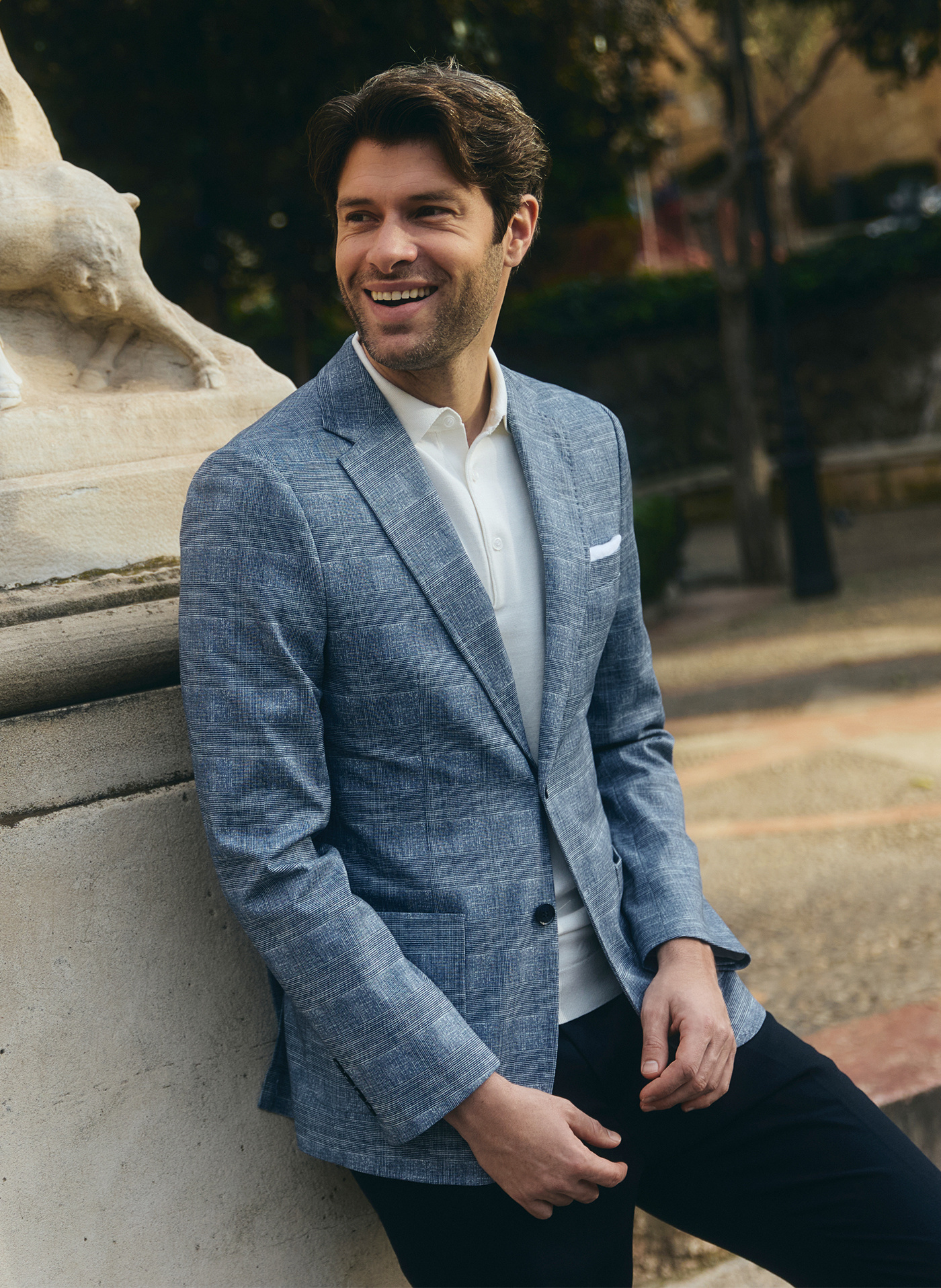 Dzianinowa marynarka w kratkę - Pako Lorente