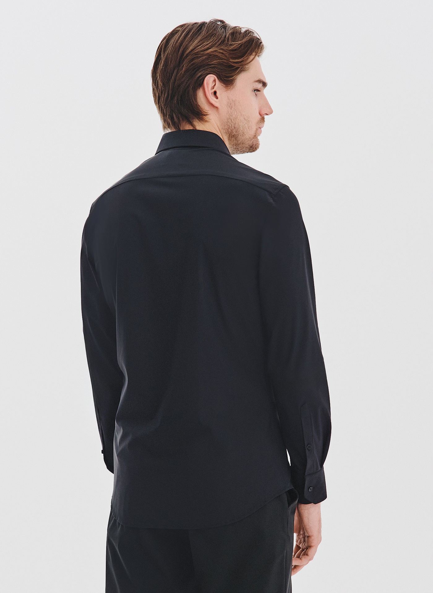 Czarna dzianinowa koszula męska - Pako Lorente