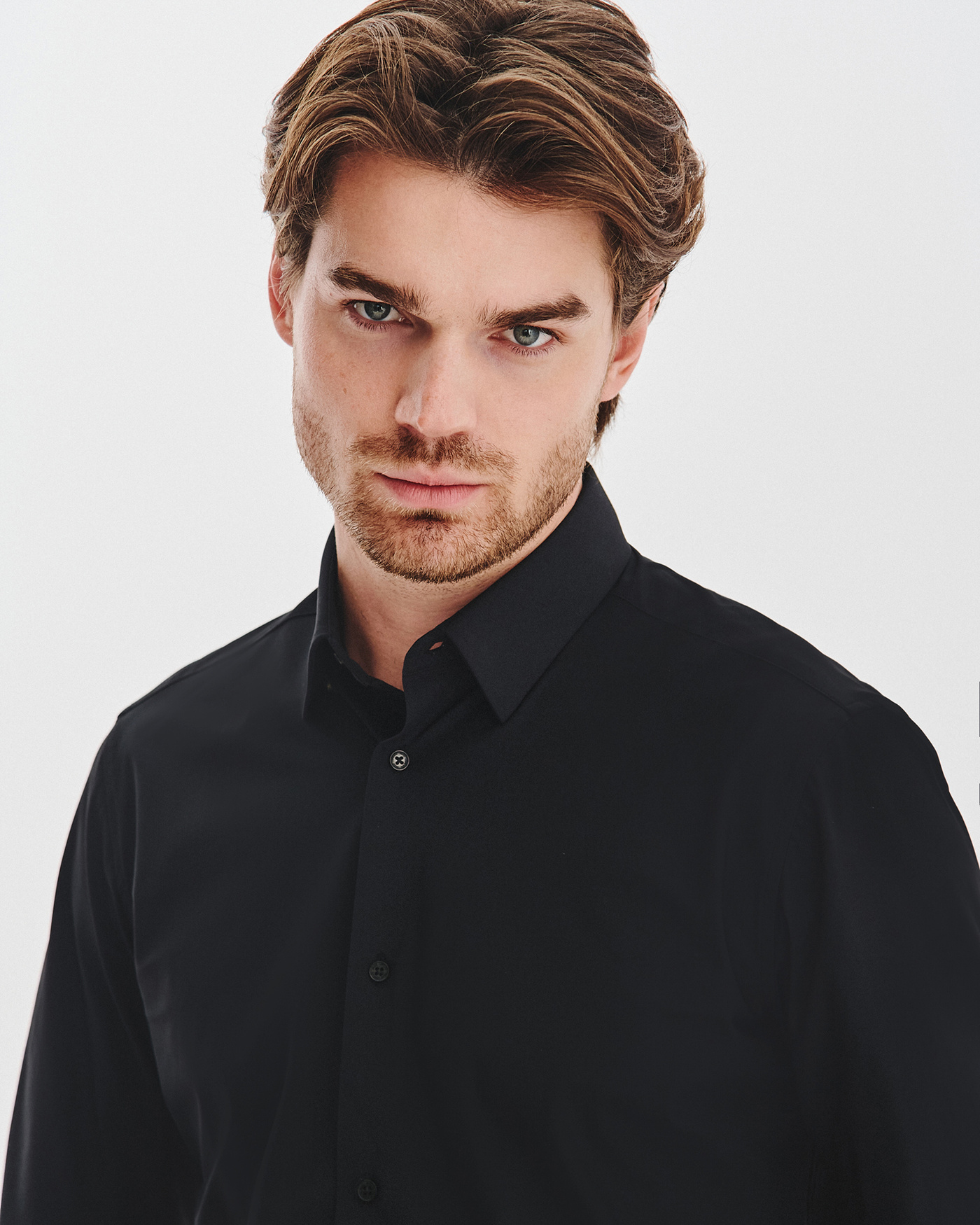 Czarna dzianinowa koszula męska - Pako Lorente