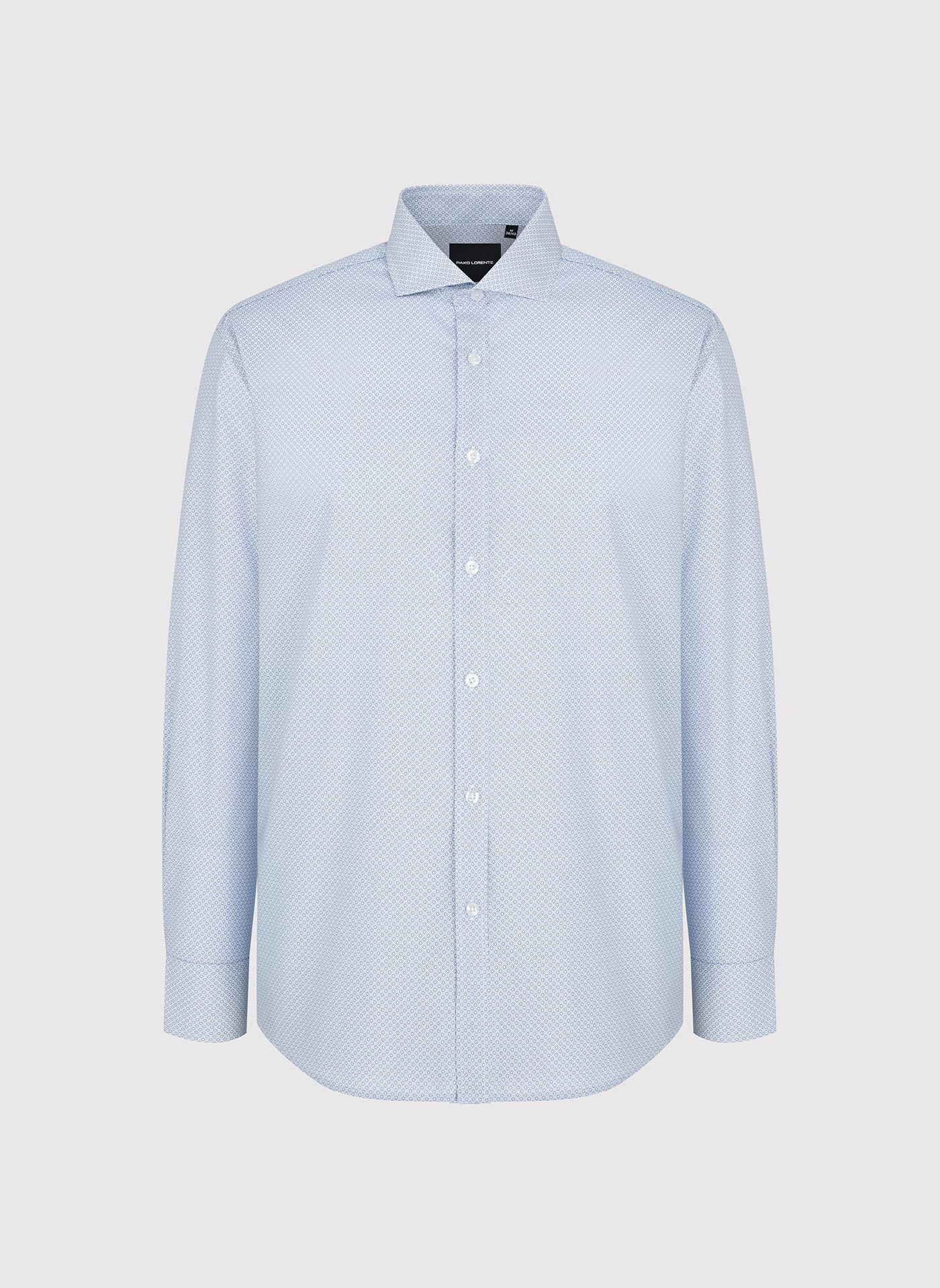 PAKO LORENTE - Koszula z niebieskim wzorem geometrycznym - Pako Lorente