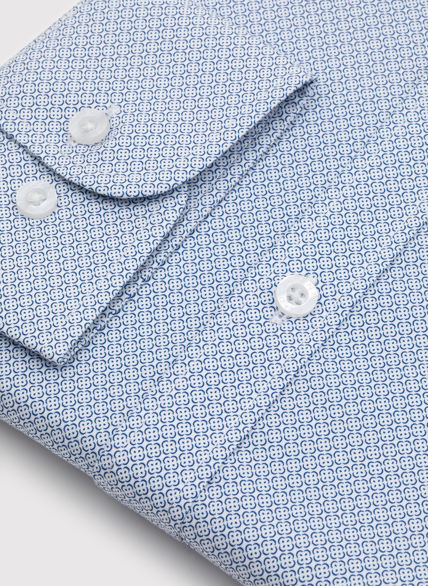 PAKO LORENTE - Koszula z niebieskim wzorem geometrycznym - Pako Lorente