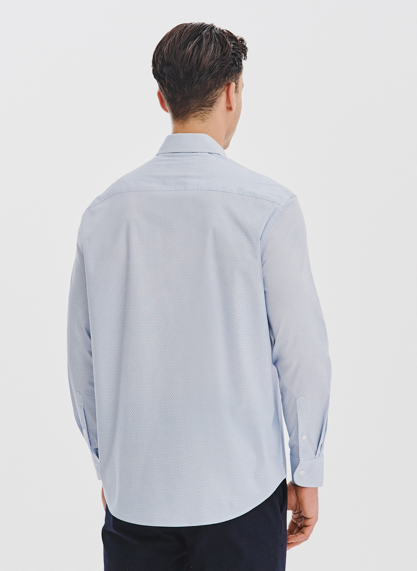 PAKO LORENTE - Koszula z niebieskim wzorem geometrycznym - Pako Lorente