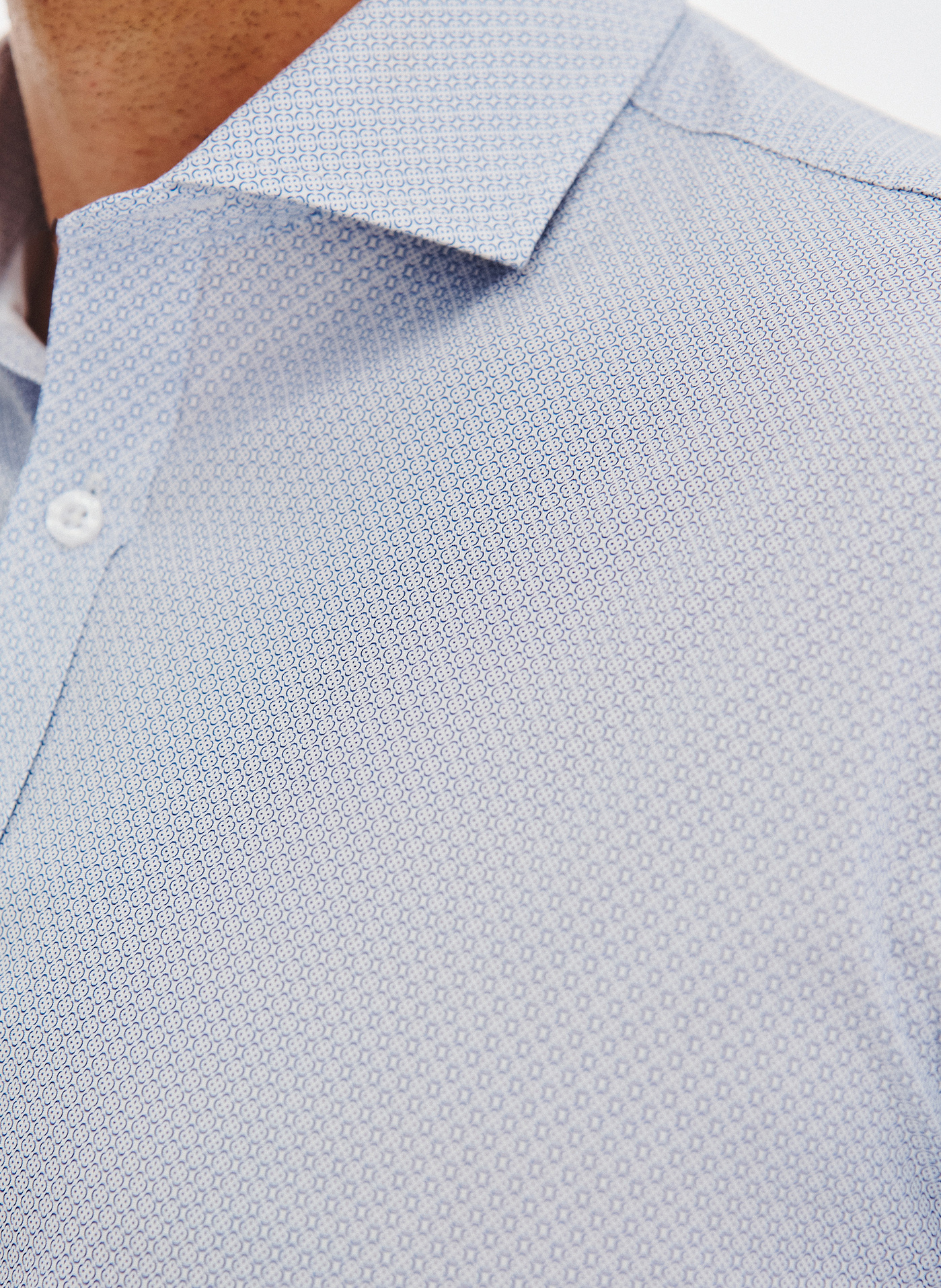 PAKO LORENTE - Koszula z niebieskim wzorem geometrycznym - Pako Lorente