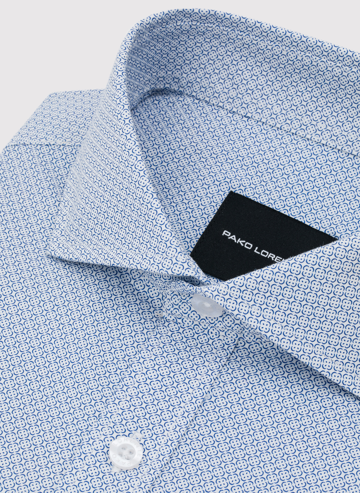 PAKO LORENTE - Koszula z niebieskim wzorem geometrycznym - Pako Lorente