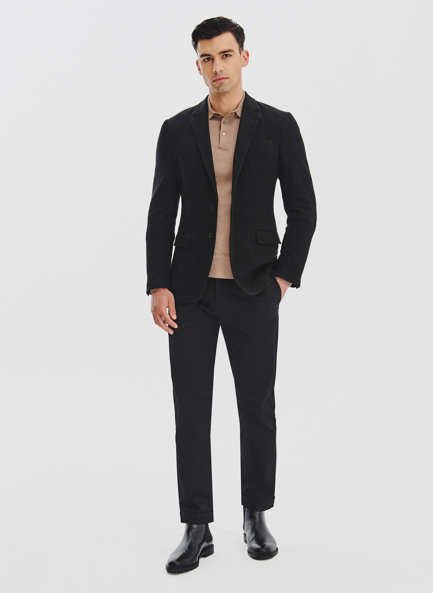 PAKO LORENTE - Czarna marynarka z dzianiny - Pako Lorente