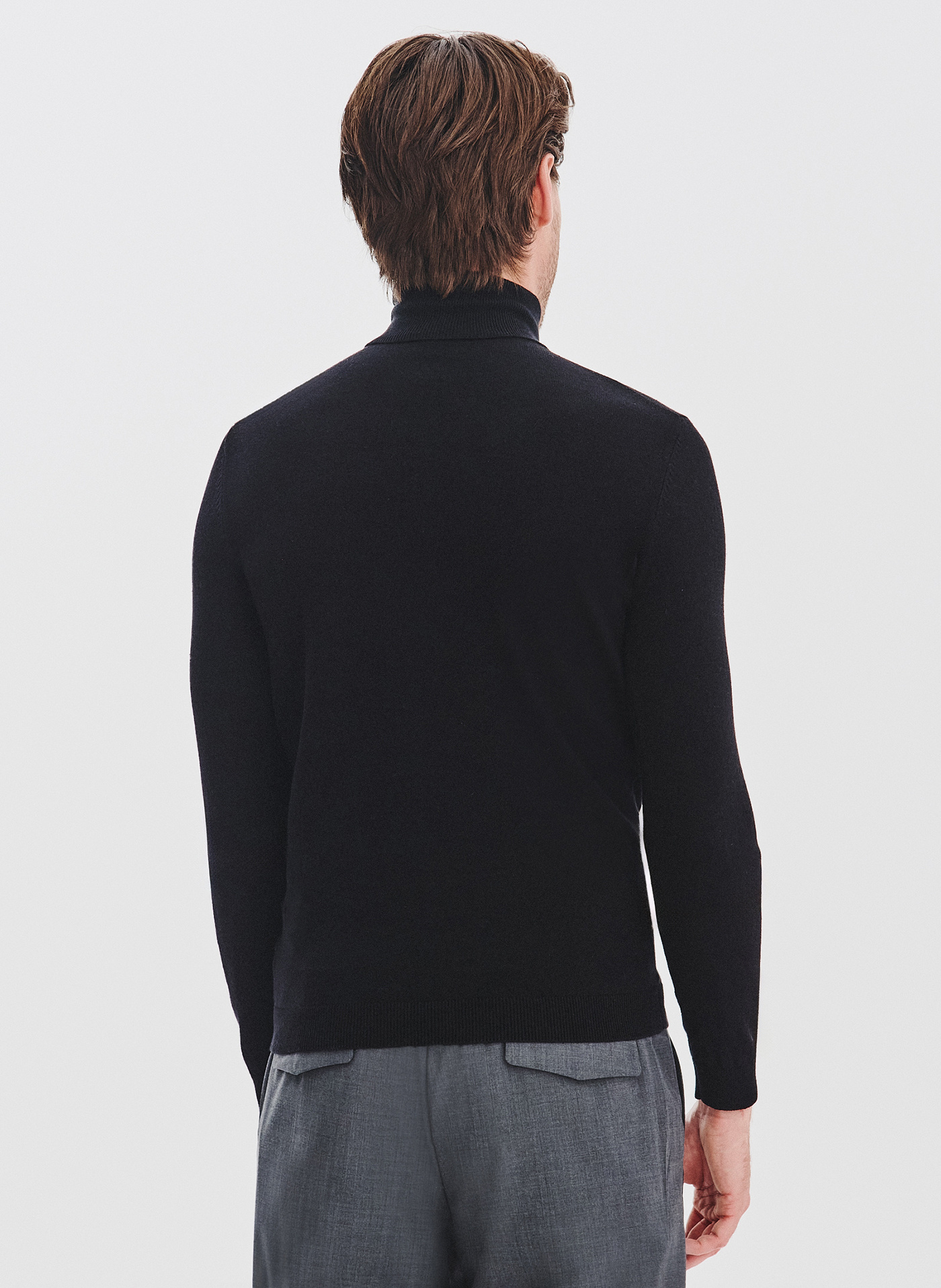 PAKO LORENTE - Czarny gładki golf męski - Pako Lorente