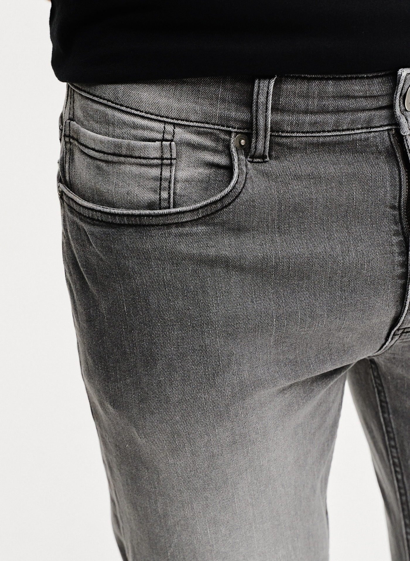 PAKO LORENTE - Szare jeansowe spodnie męskie - Pako Lorente