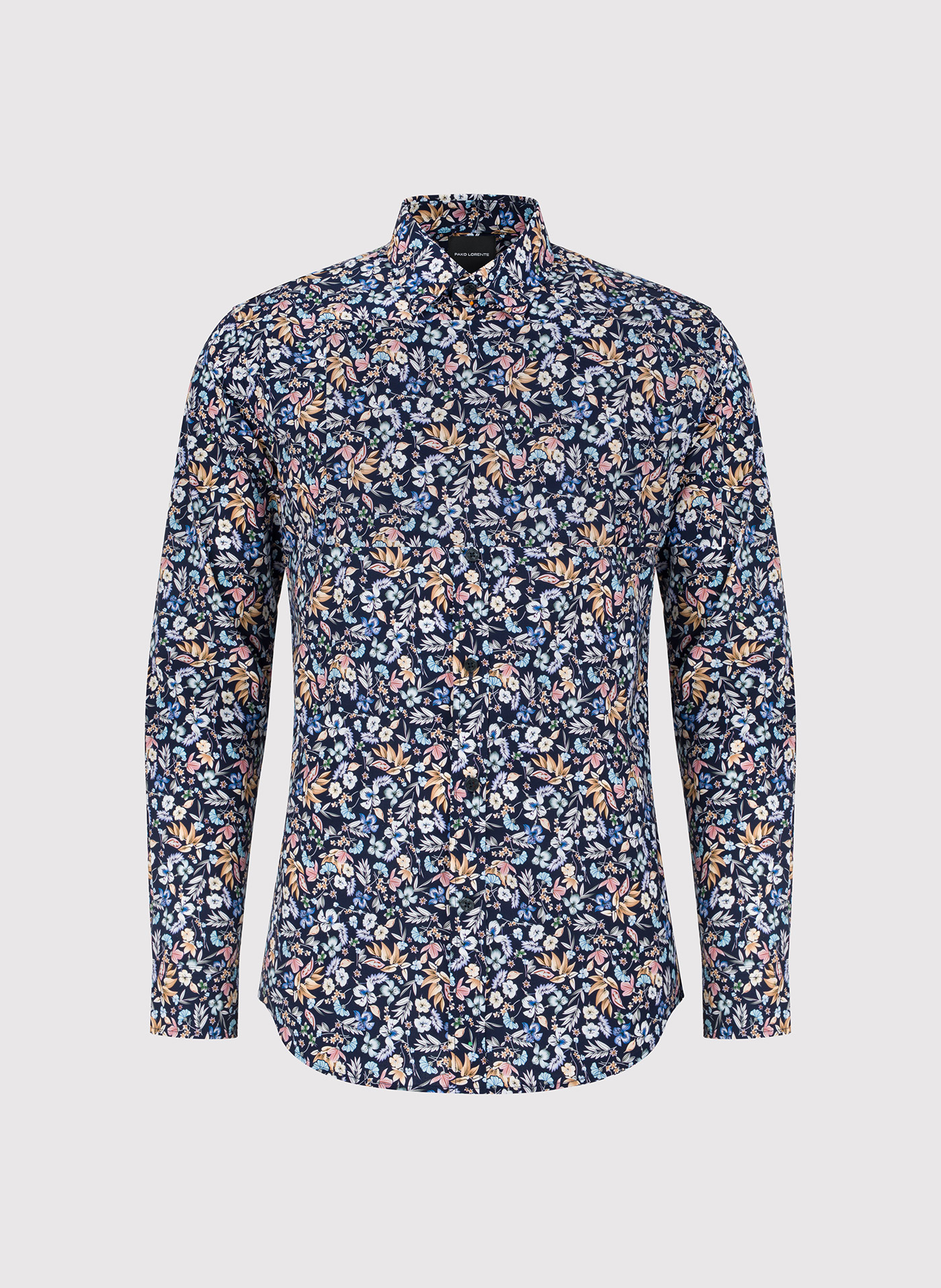 PAKO LORENTE - Granatowa koszula w kwiaty - Pako Lorente