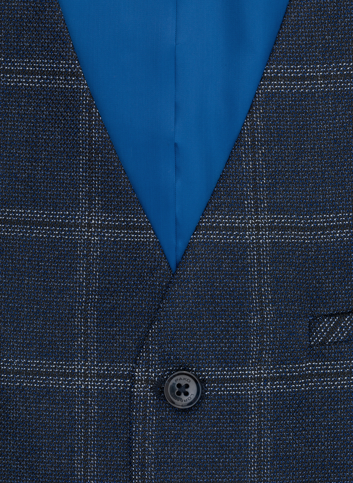 Granatowa kamizelka męska w kratę P23WF-8X-005-G-S - Pako Lorente - Pako Lorente