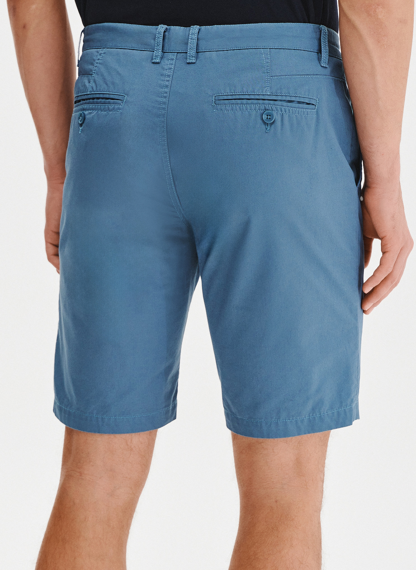 PAKO LORENTE - Bawełniane niebieskie szorty męskie - Pako Lorente