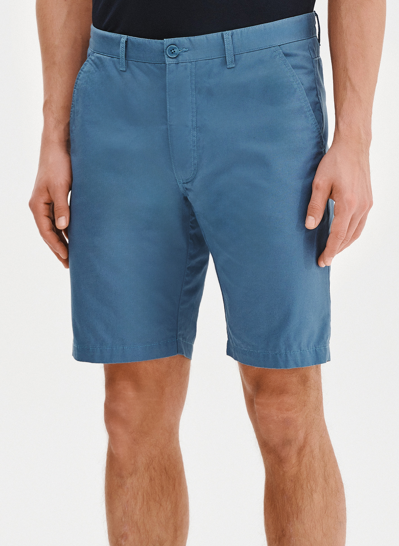 PAKO LORENTE - Bawełniane niebieskie szorty męskie - Pako Lorente