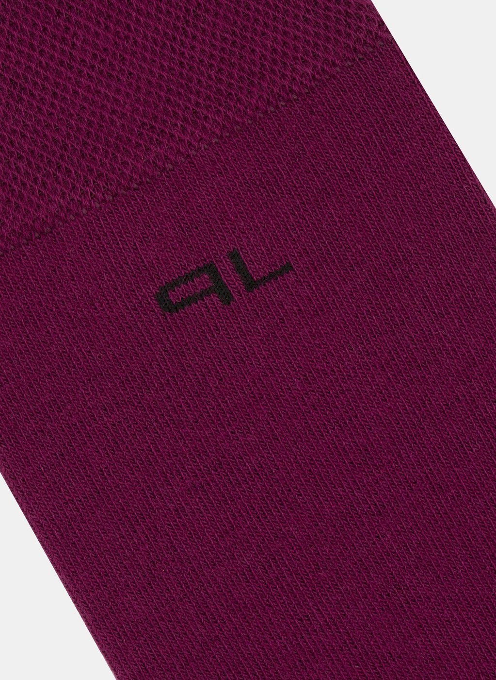 Gładkie bordowe skarpetki męskie z subtelnym logo P000B-SX-060-D - Pako Lorente