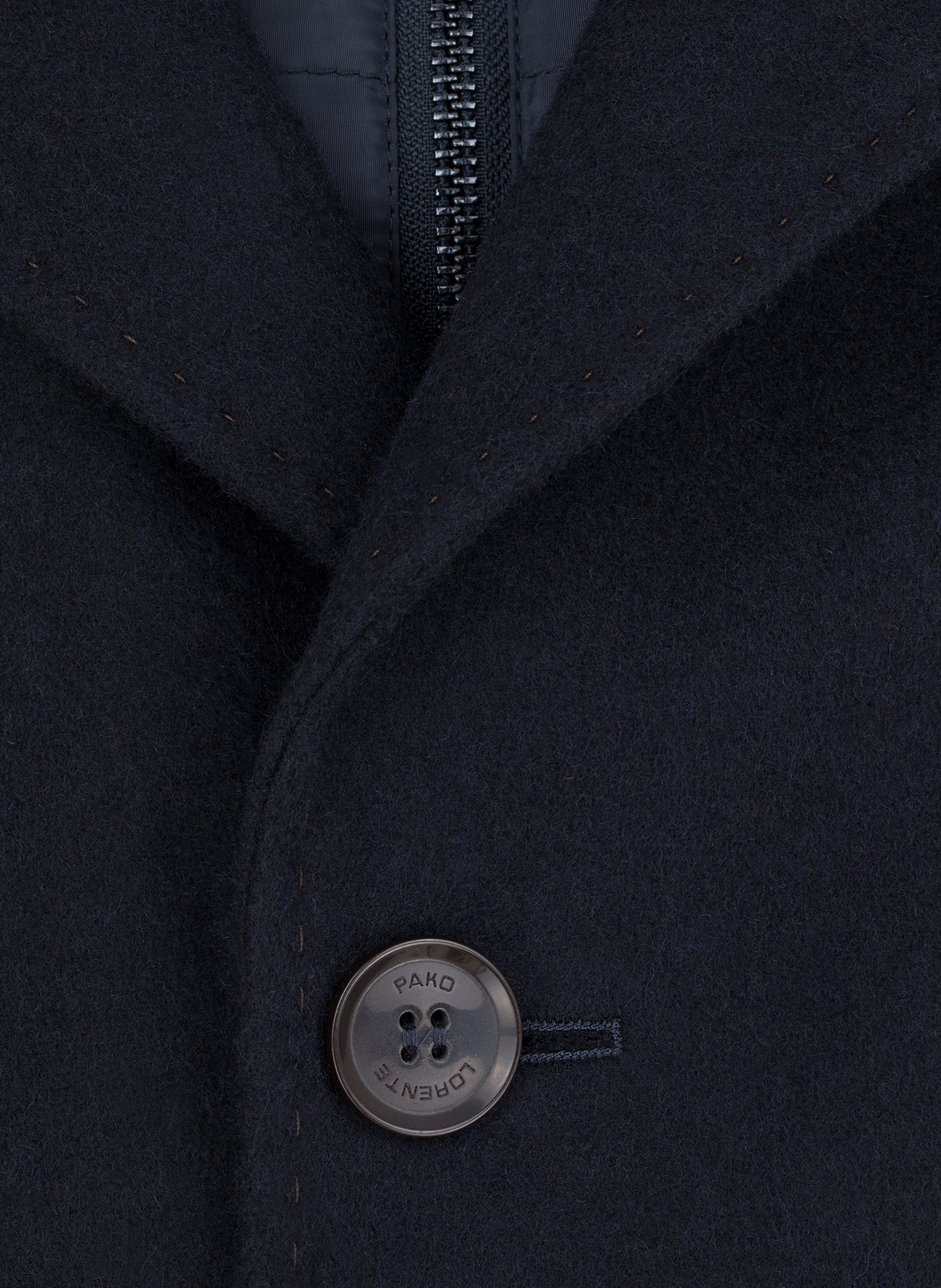 Wełniany płaszcz męski w kolorze granatowym - Pako Lorente
