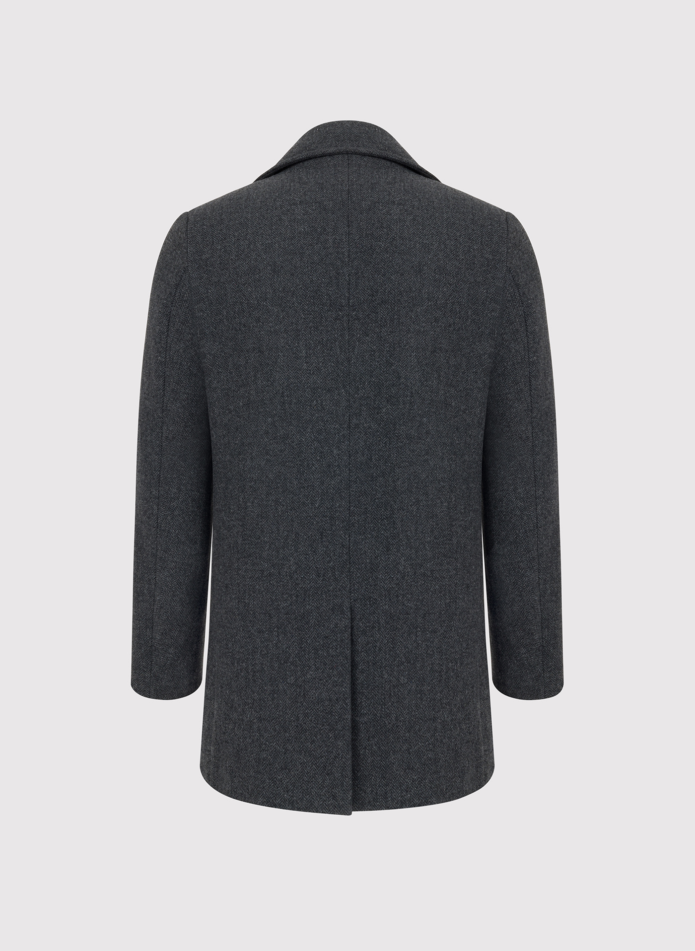 Szary płaszcz dwurzędowy z wełną - Pako Lorente