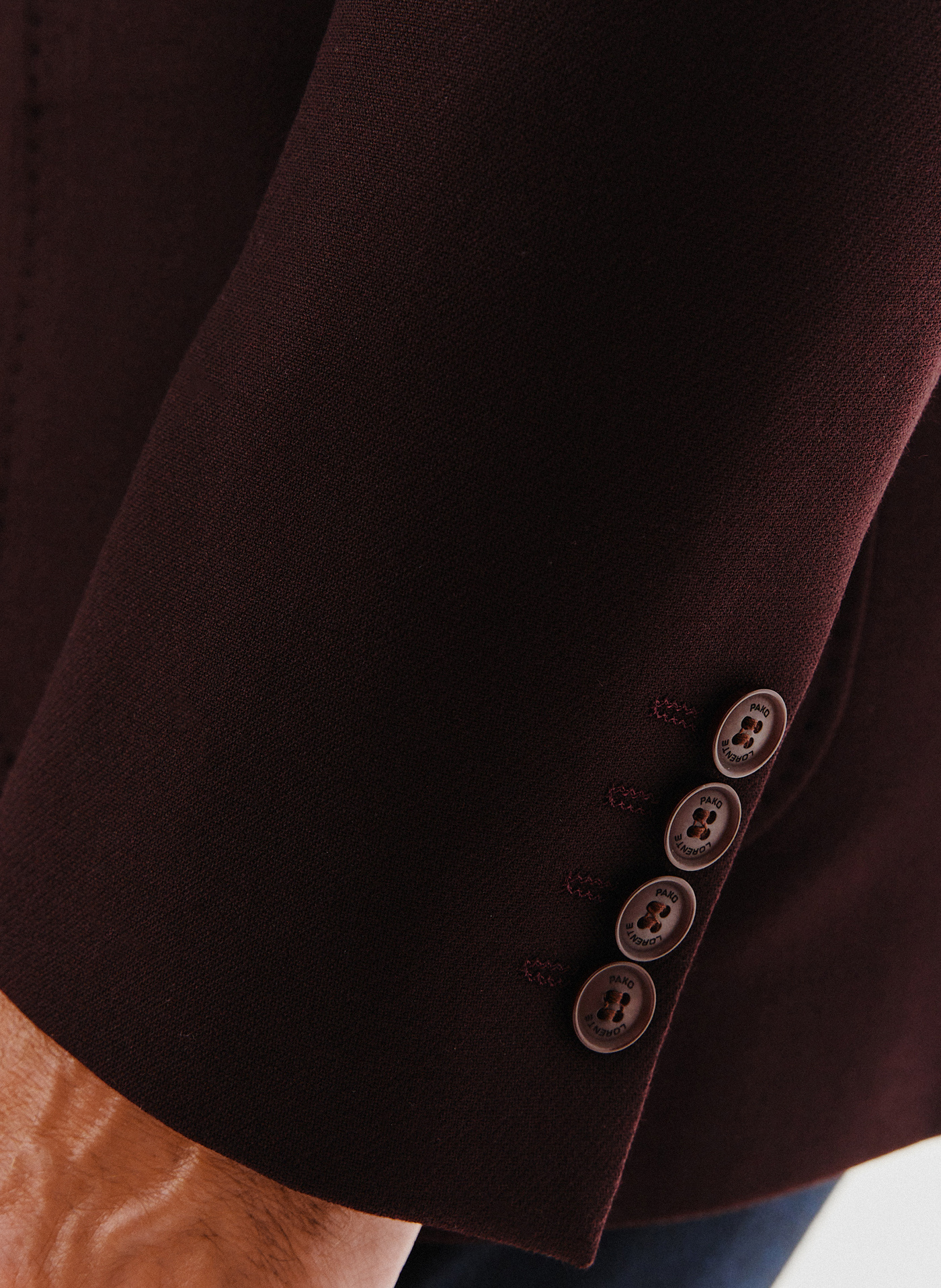 Burgundowa casualowa marynarka męska - Pako Lorente