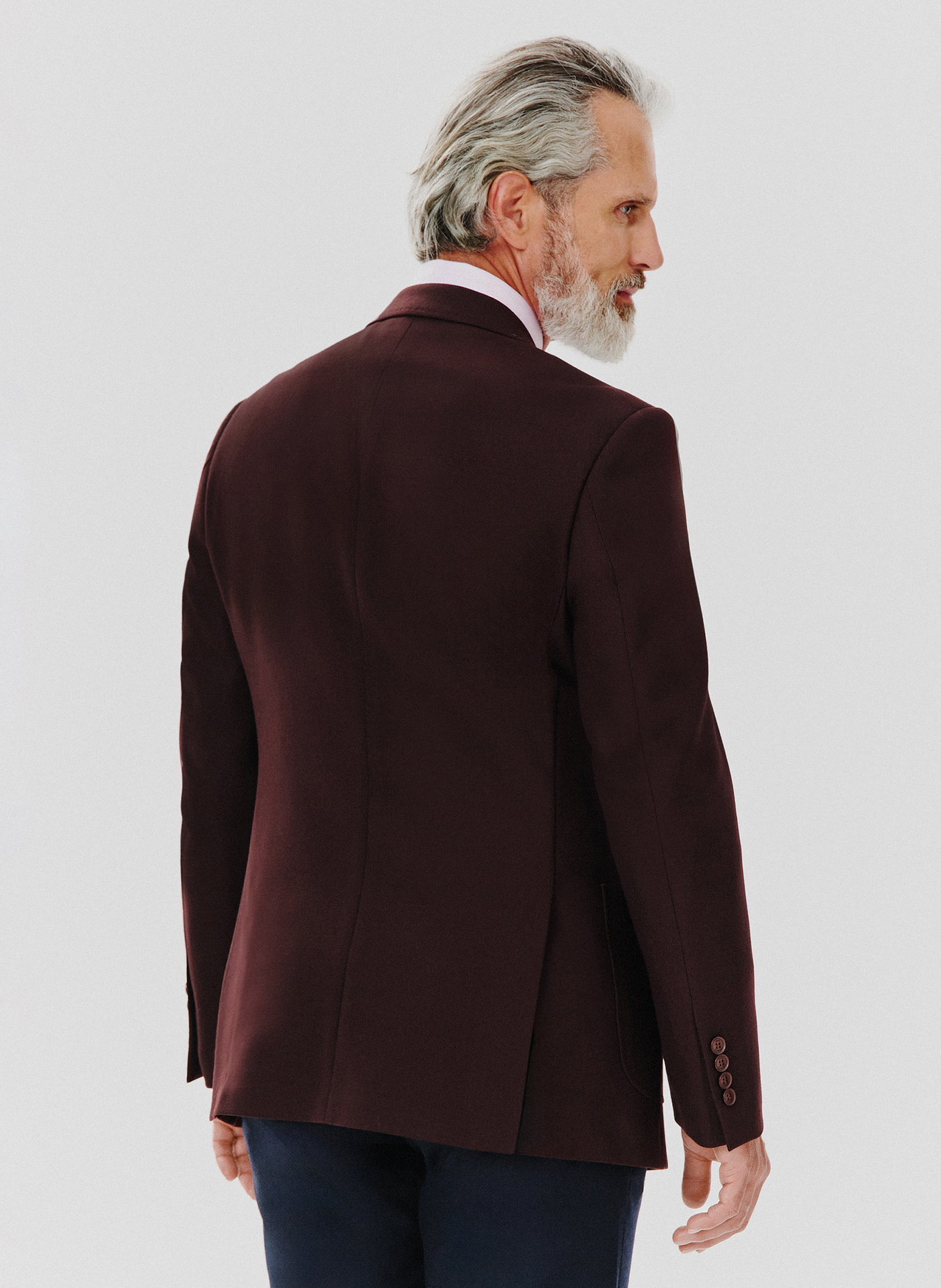 Burgundowa casualowa marynarka męska - Pako Lorente