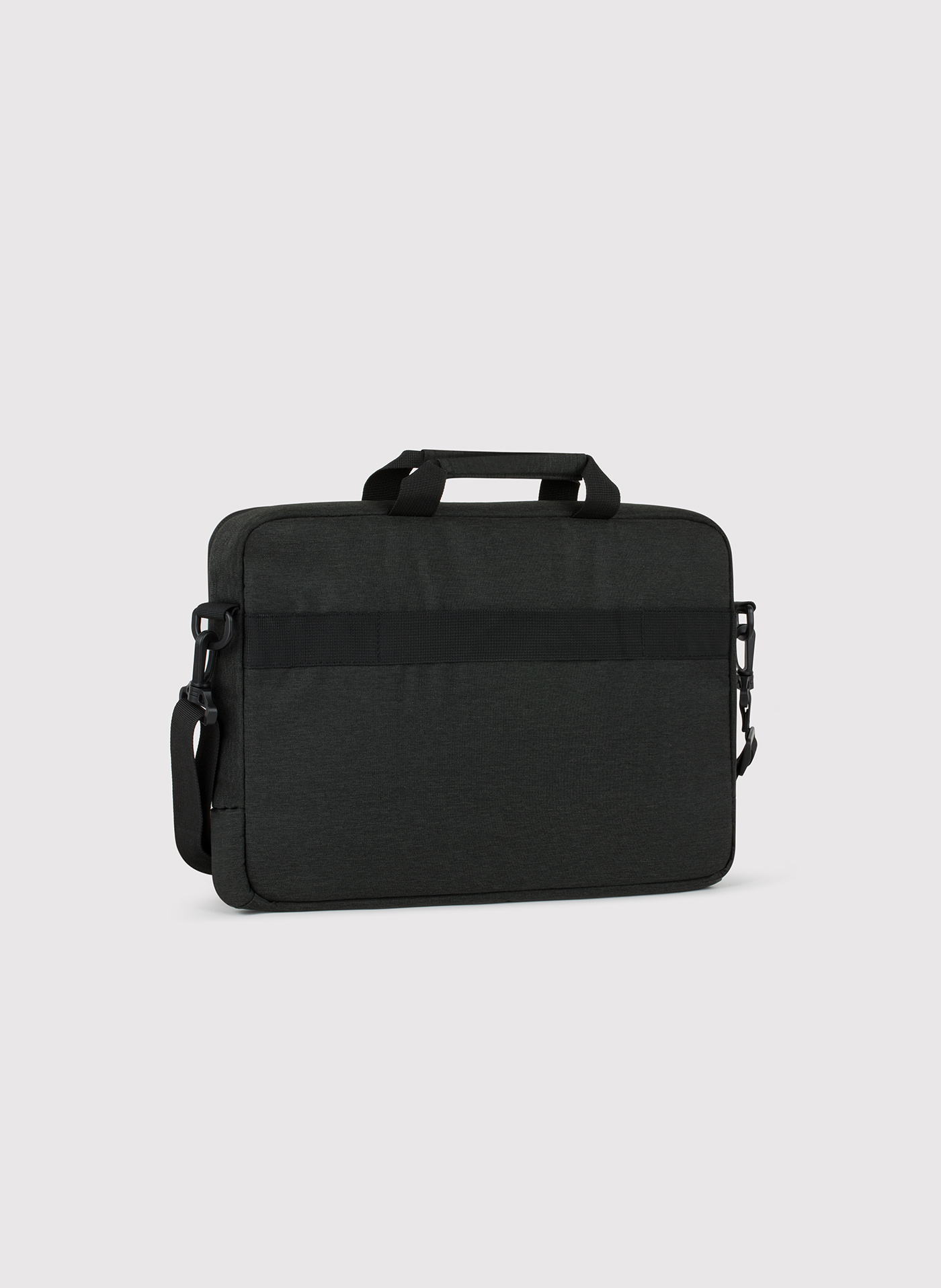 Czarna aktówka męska z tkaniny - Pako Lorente