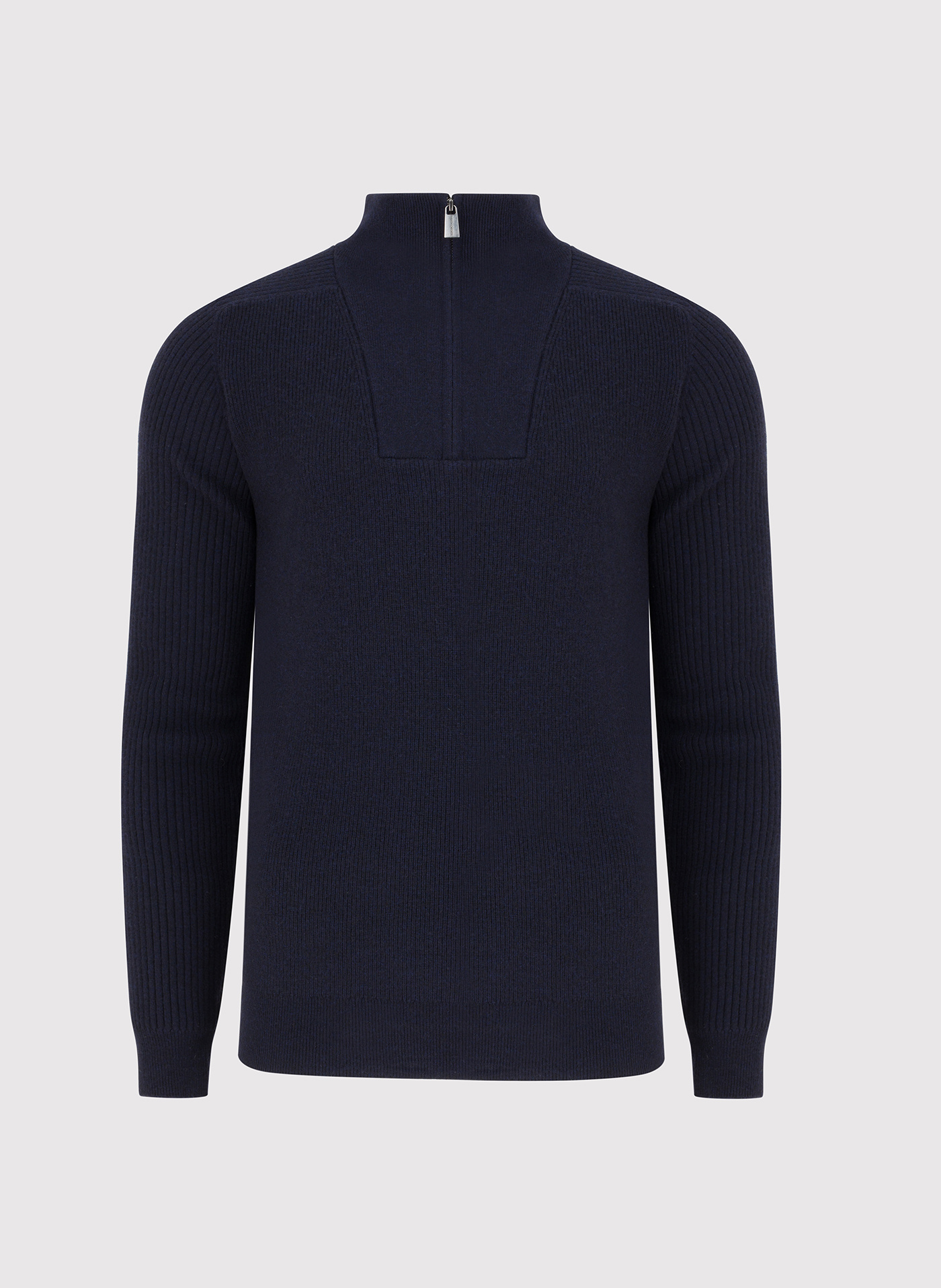 PAKO LORENTE - Granatowy sweter z rozpinaną stójką - Pako Lorente