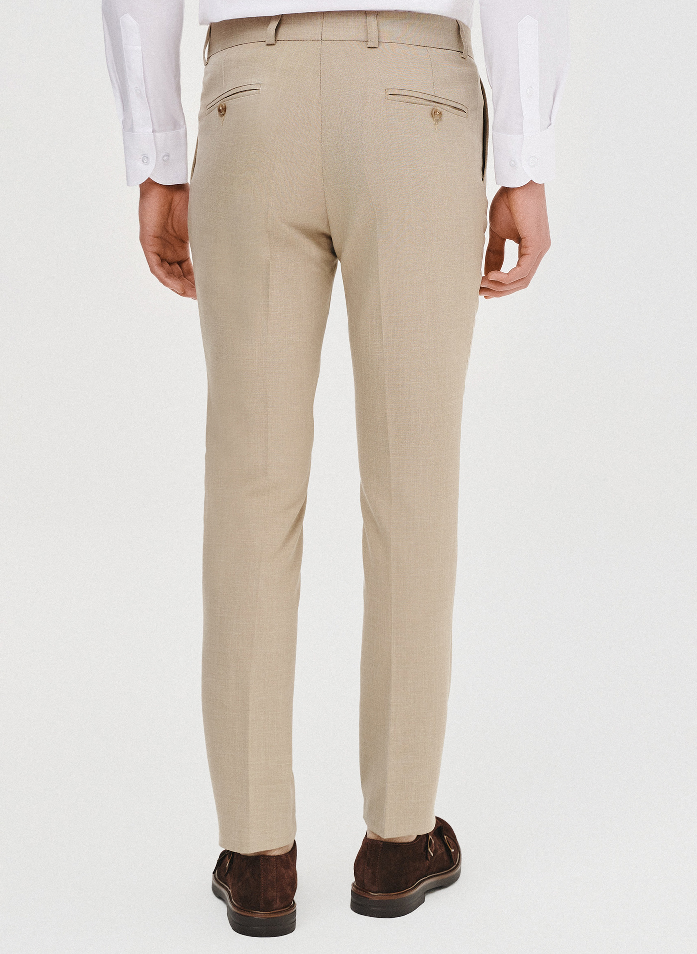 Beżowe spodnie ganiturowe - Pako Lorente