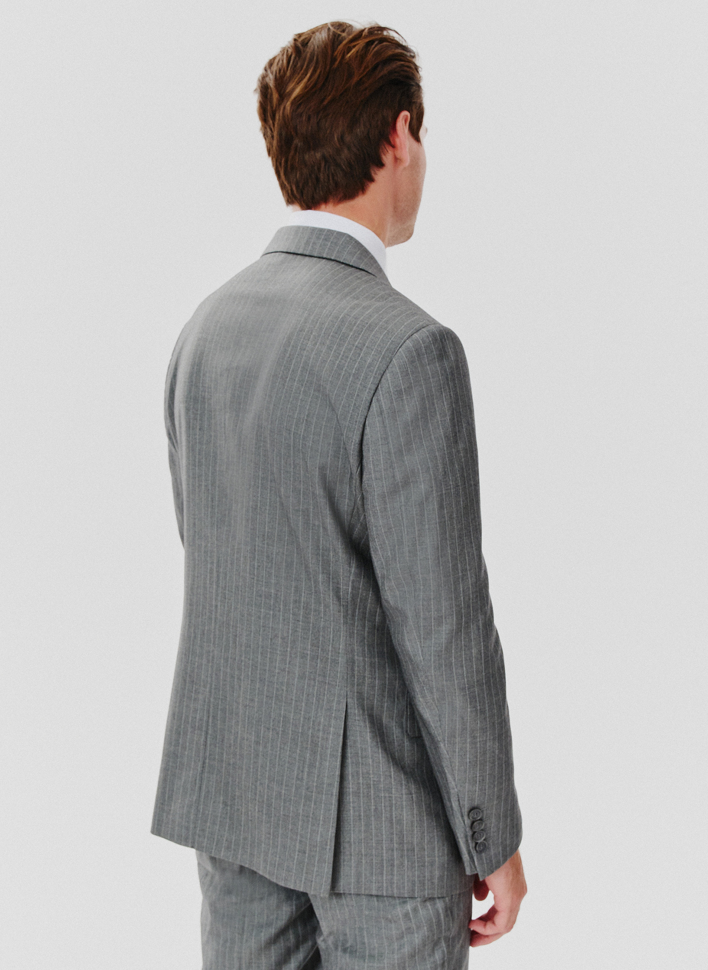 Szara marynarka garniturowa w prążek - Pako Lorente