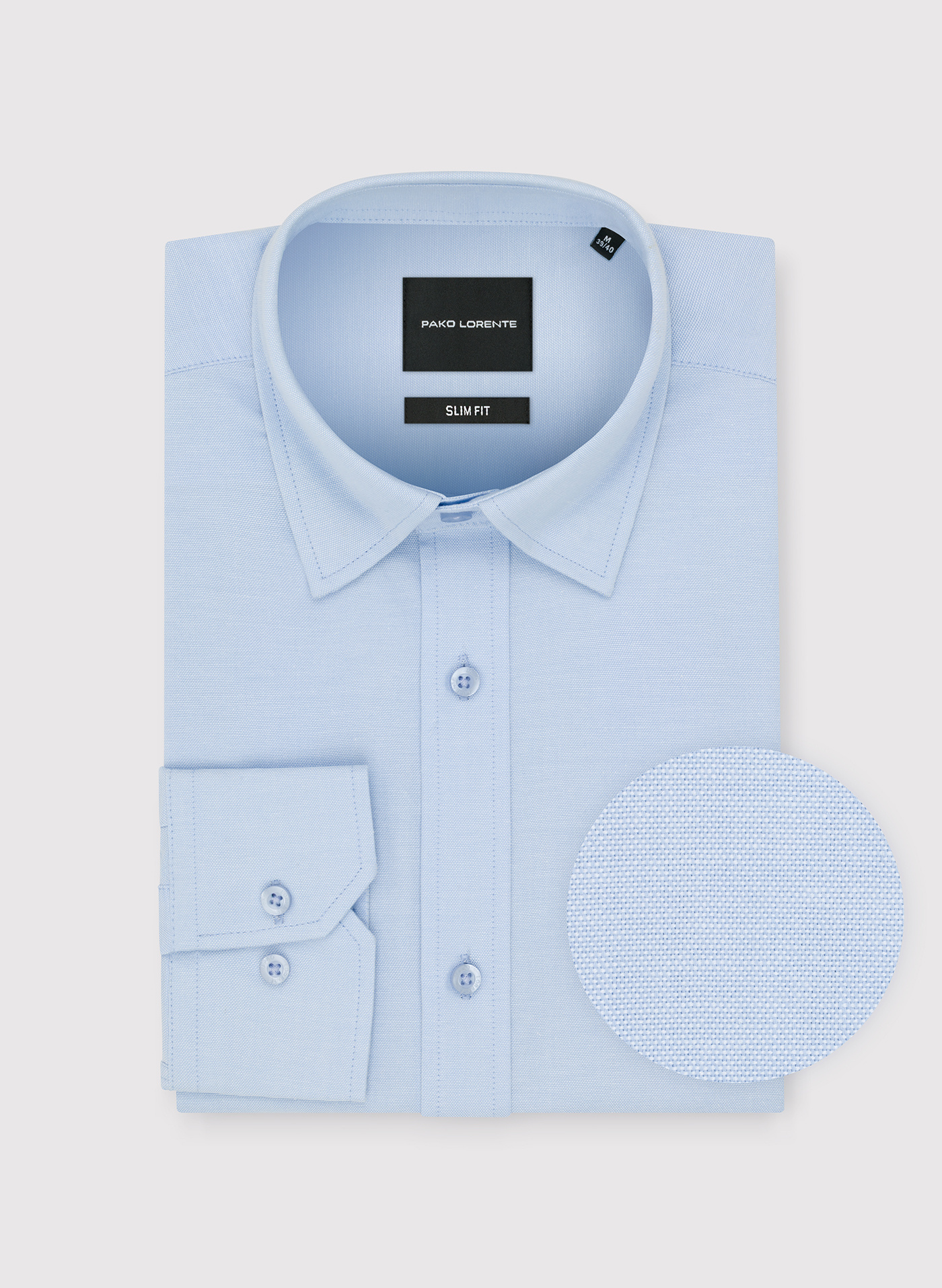 PAKO LORENTE - Niebieska bawełniana koszula - Pako Lorente
