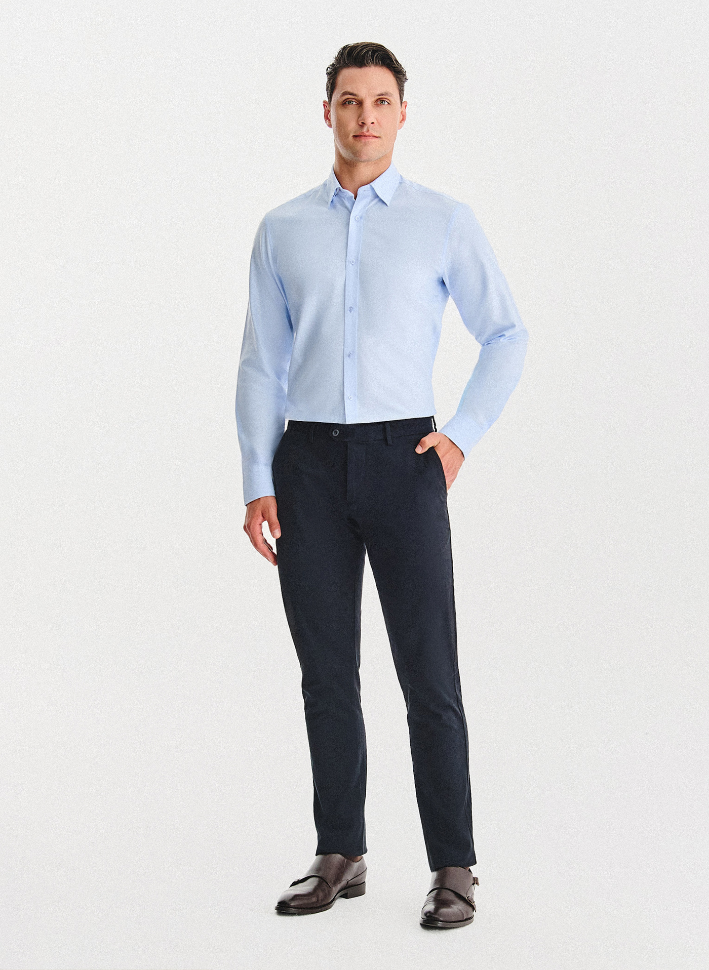 PAKO LORENTE - Niebieska bawełniana koszula - Pako Lorente