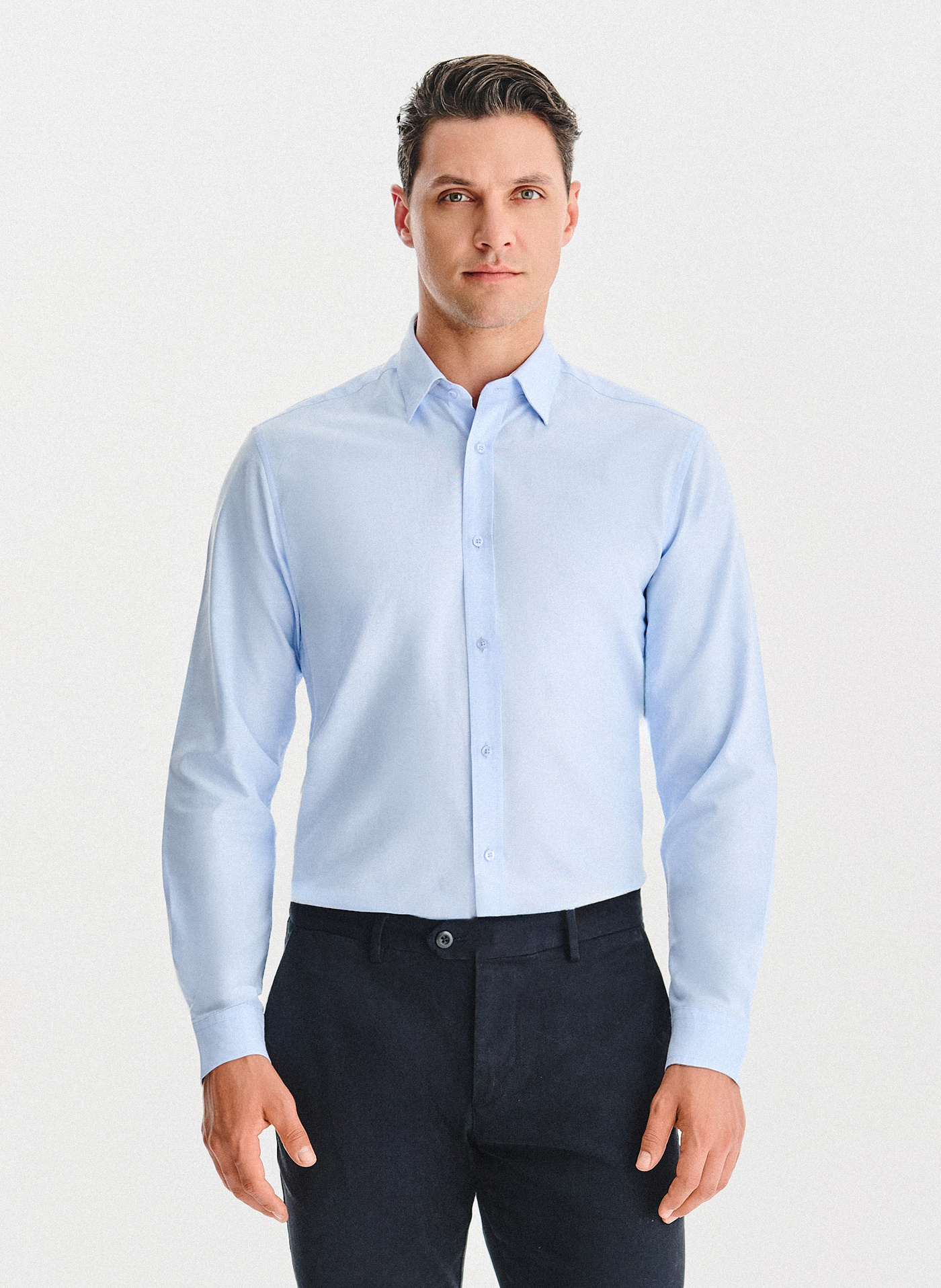 PAKO LORENTE - Niebieska bawełniana koszula - Pako Lorente