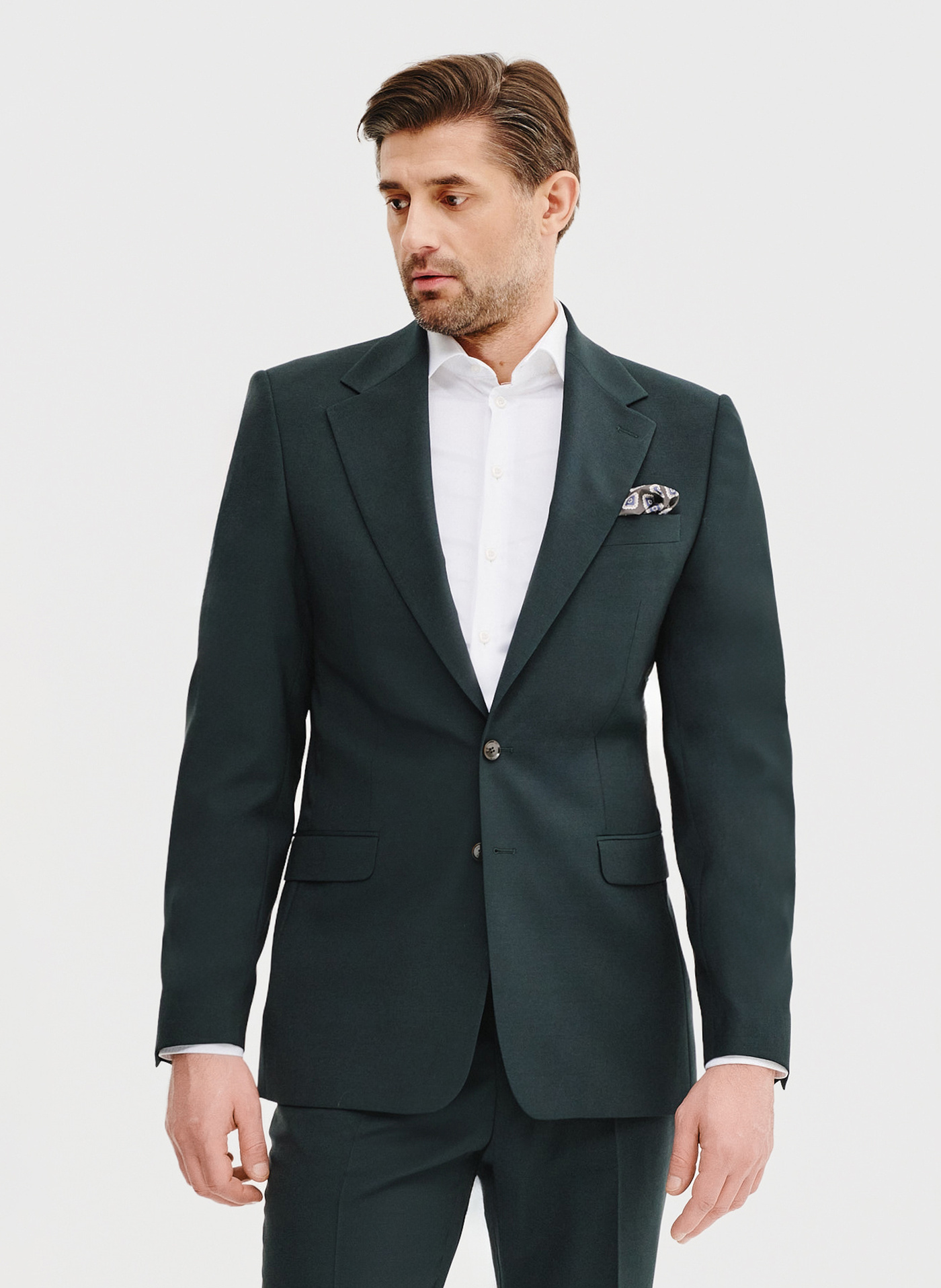 Wełniana marynarka garniturowa w kolorze zielonym - Pako Lorente