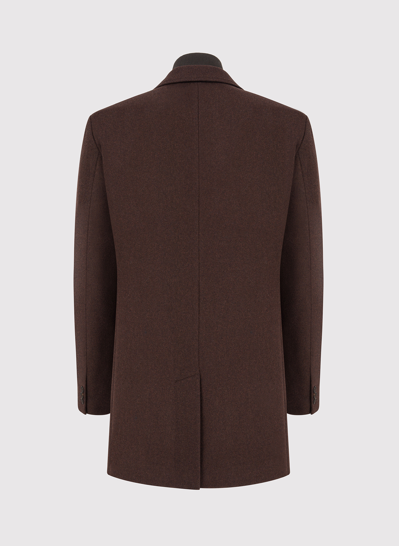 PAKO LORENTE - Brązowy płaszcz męski z odpinanym kołnierzem - Pako Lorente