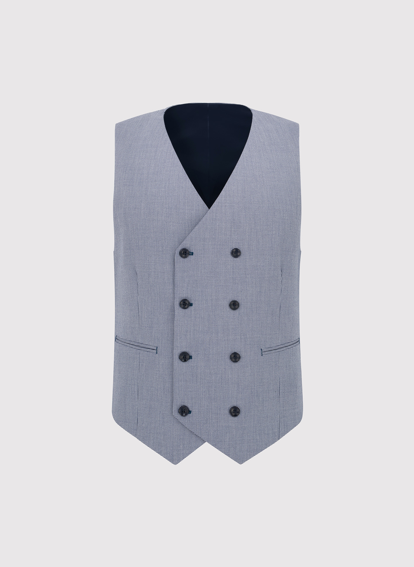 PAKO LORENTE - Dwurzędowa kamizelka męska w pepitkę - Pako Lorente