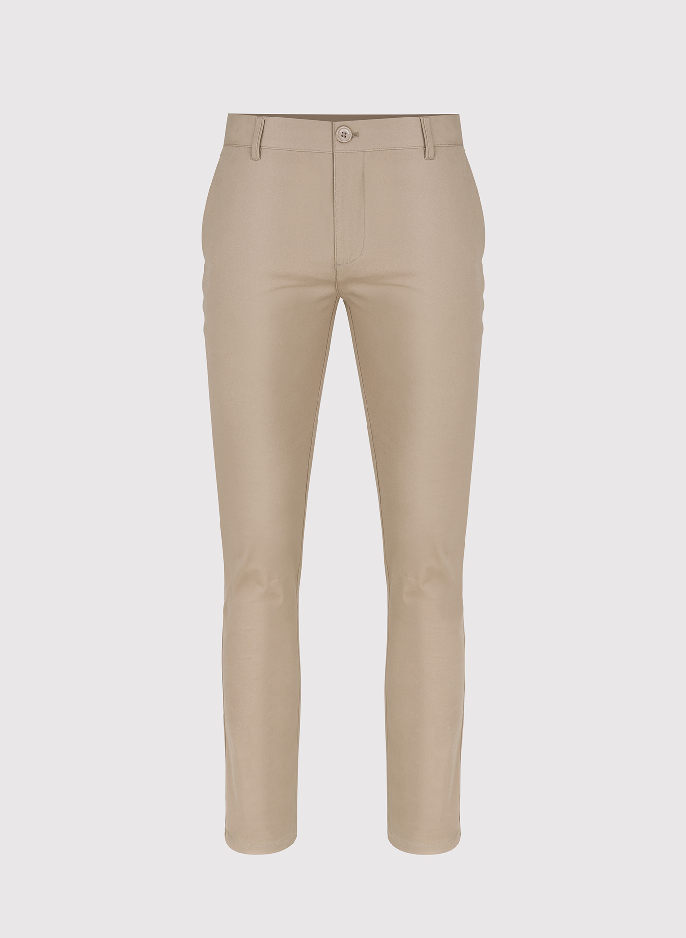 Gładkie spodnie męskie w kolorze beżowym - Pako Lorente